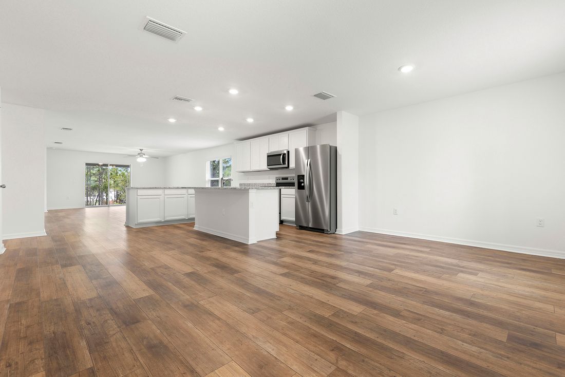 The open concept makes it easy to host