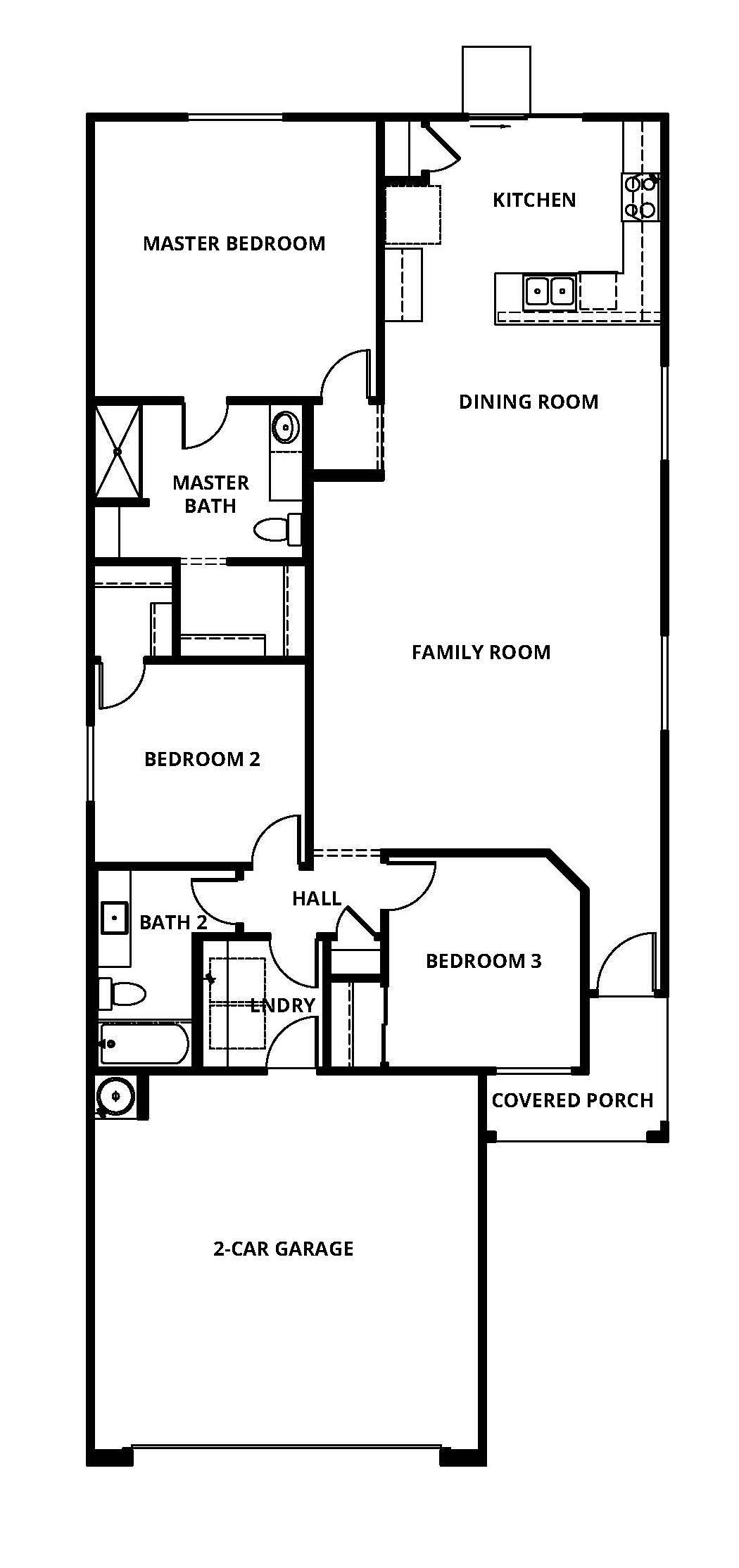 The Castle is a single story home with a spacious family room and chef ready kitchen.