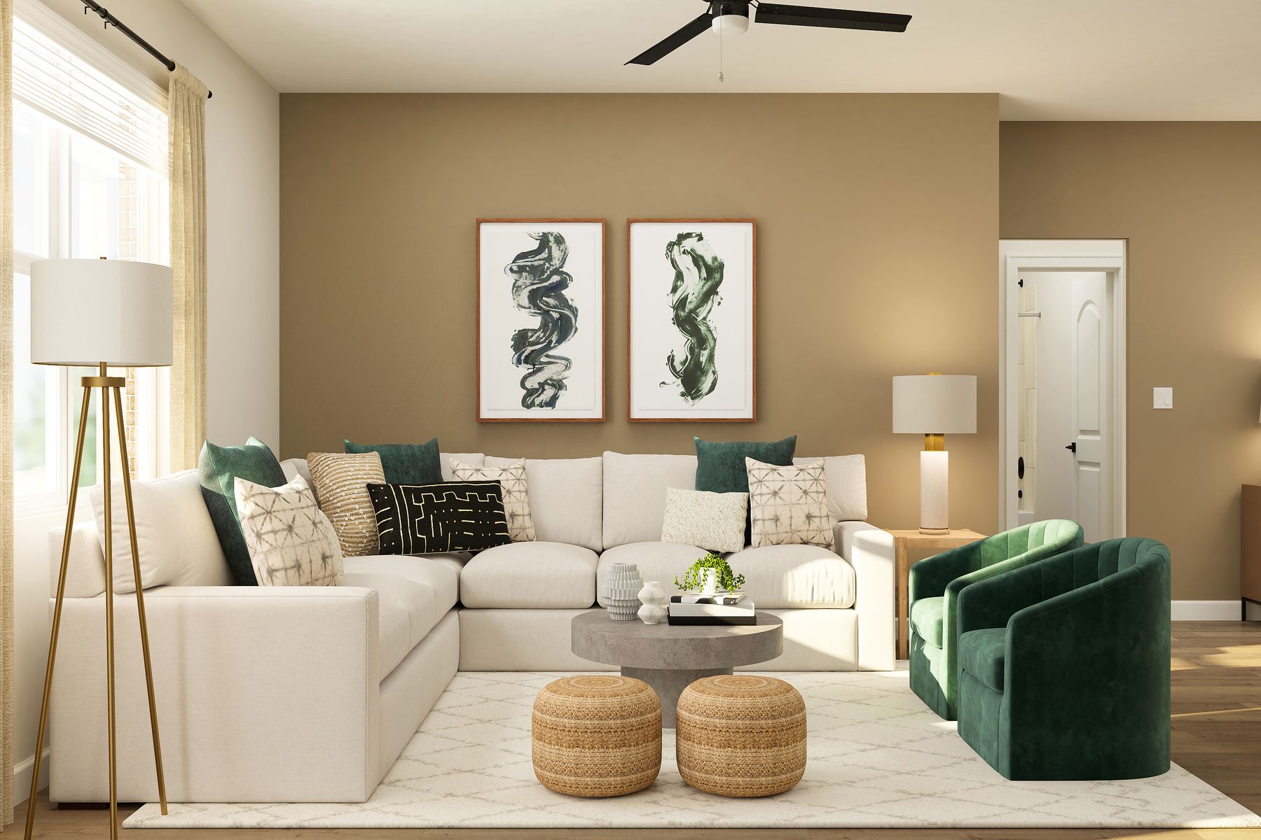 This incredible family room will quickly become everyone's favorite hangout!