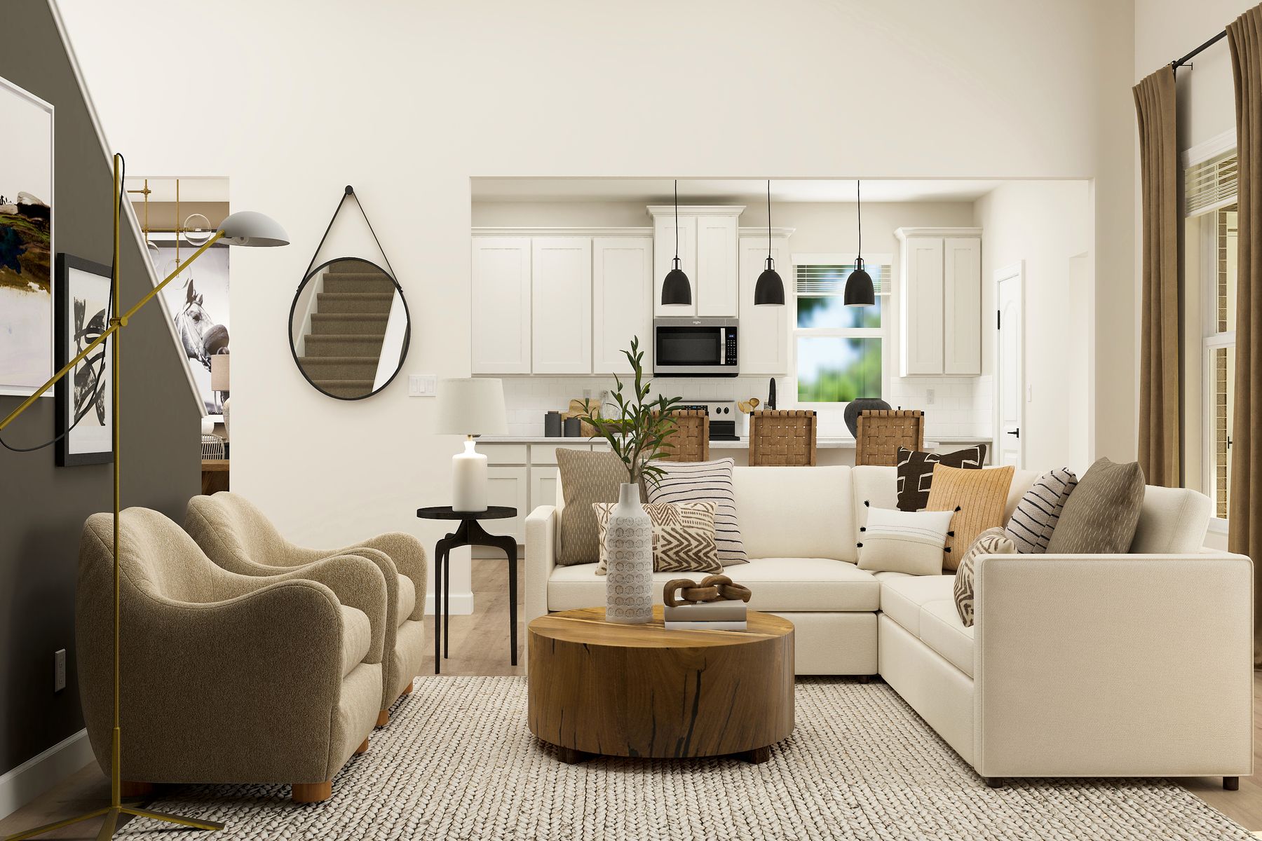 This incredible family room will quickly become everyone's favorite hangout!