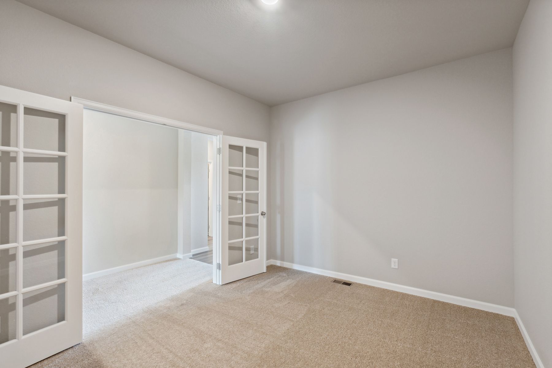 The flex room is a great space for a home office.