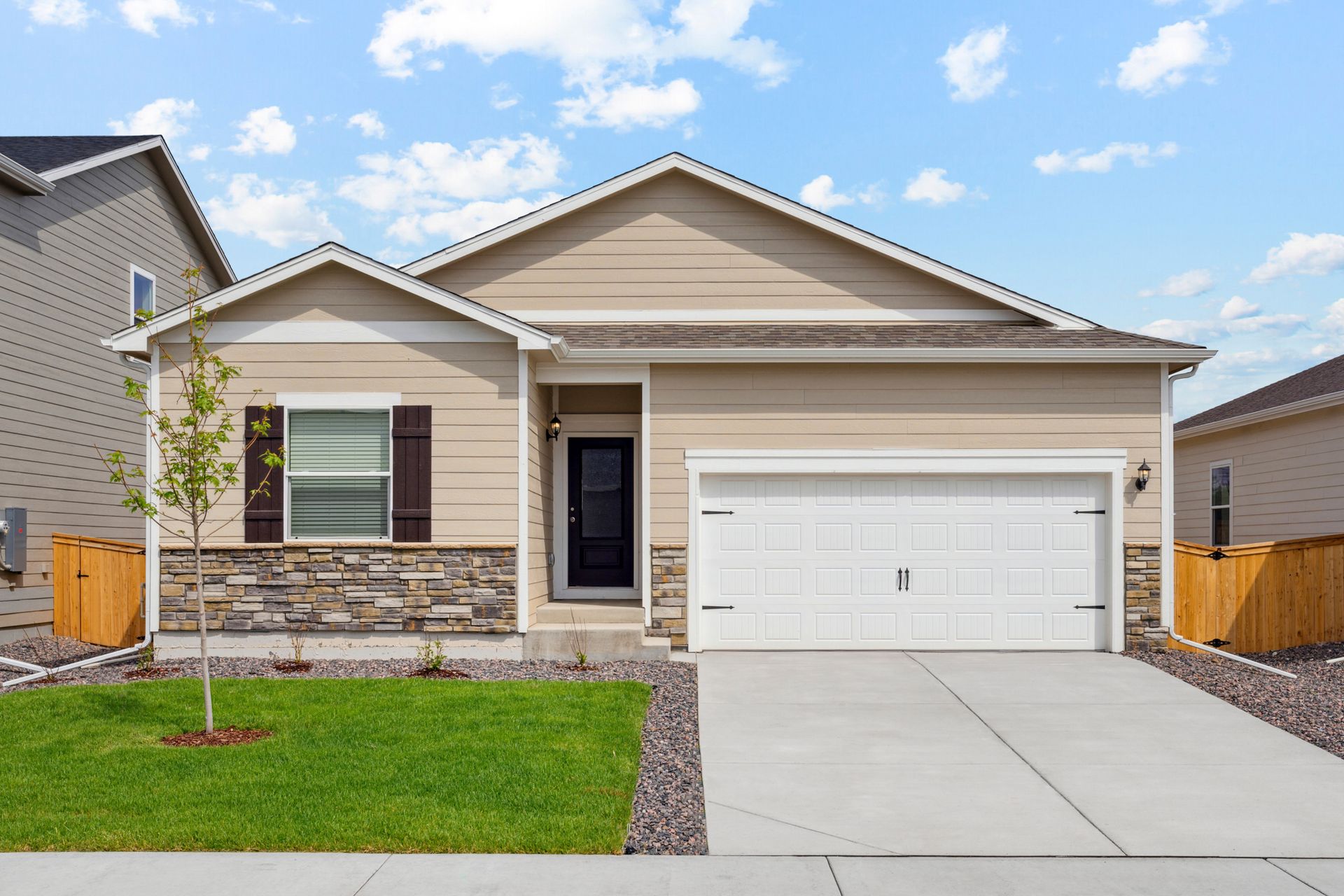The homes at Hidden Valley Farm come with the kitchen appliances included.