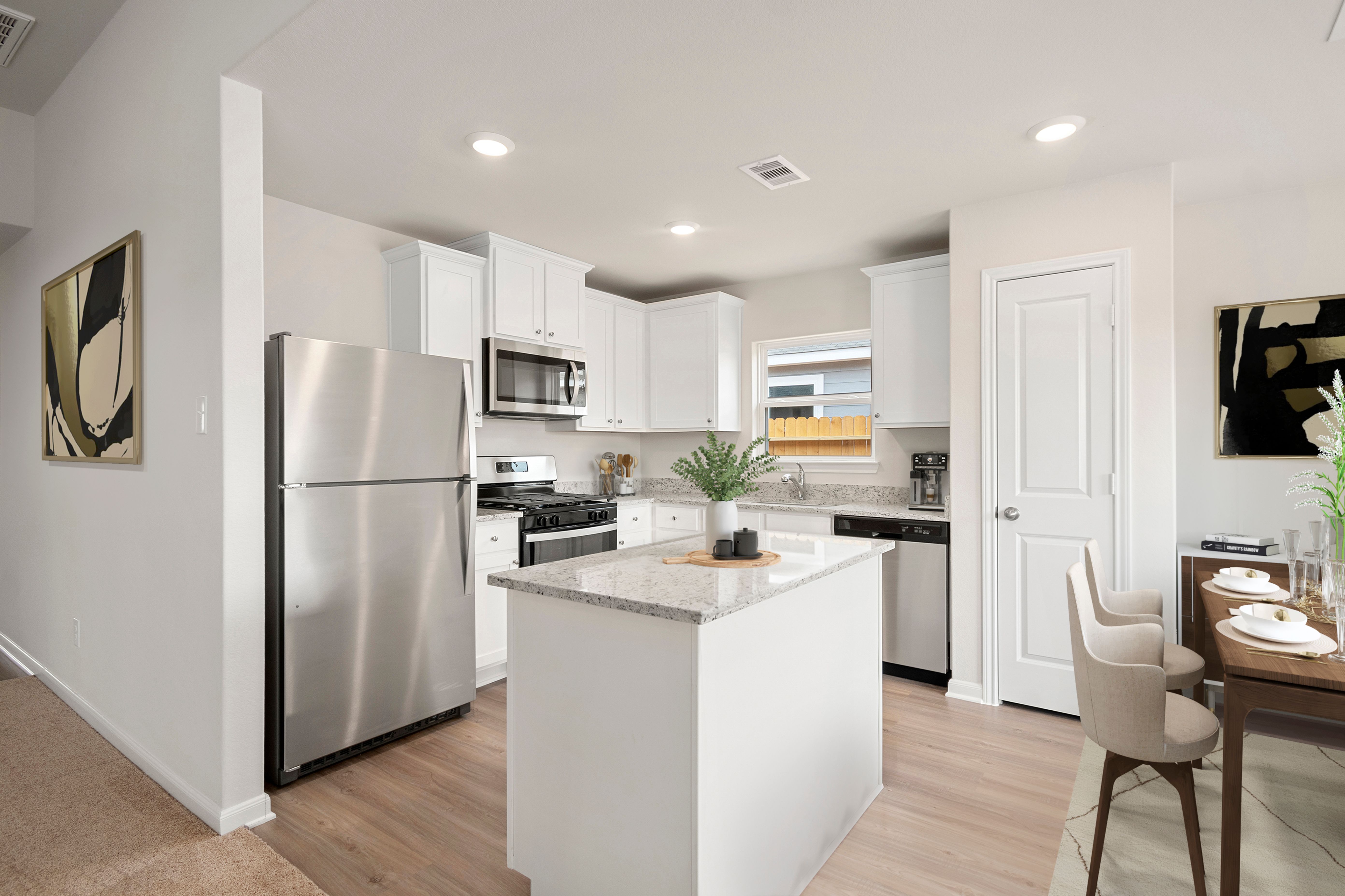 This community has upgraded kitchens with stainless steel appliances and granite countertops!