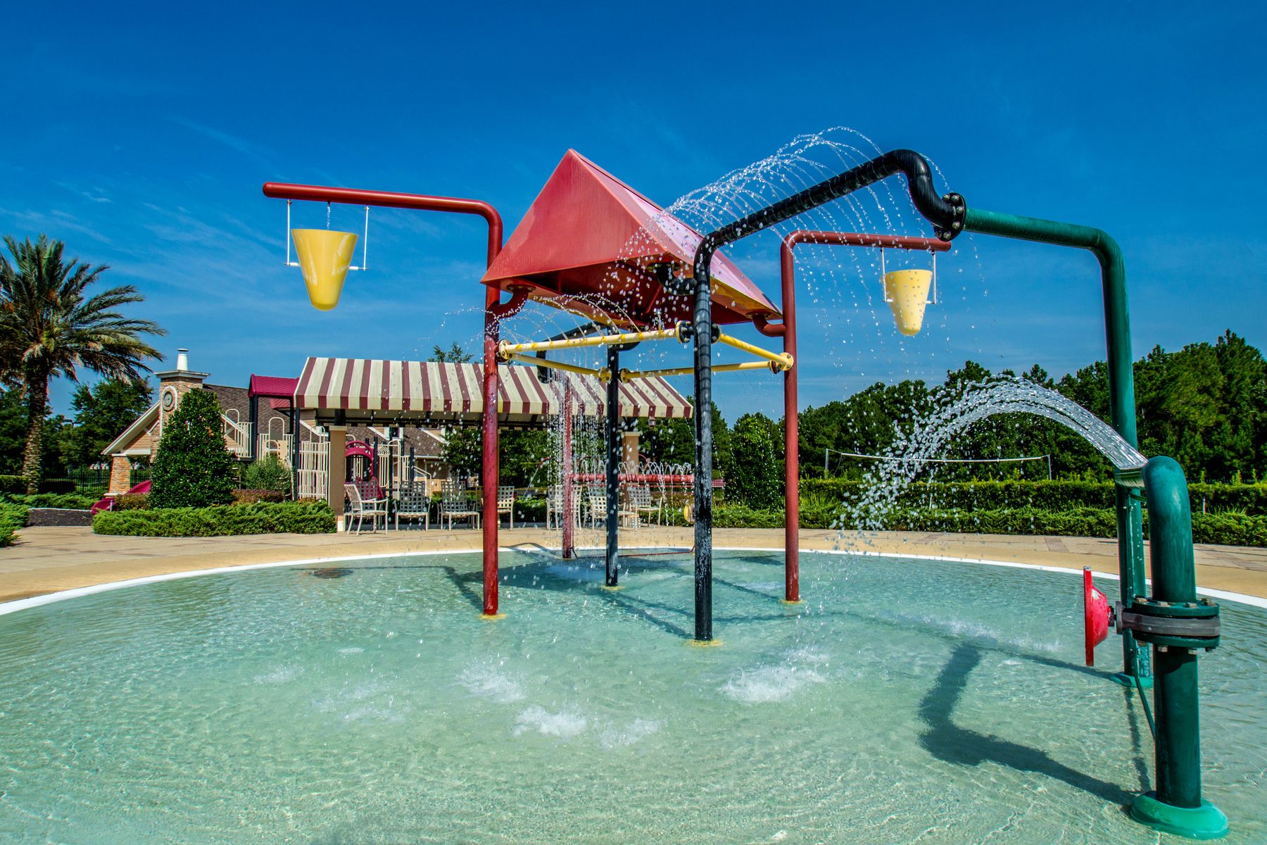 Cool off at the splash pad