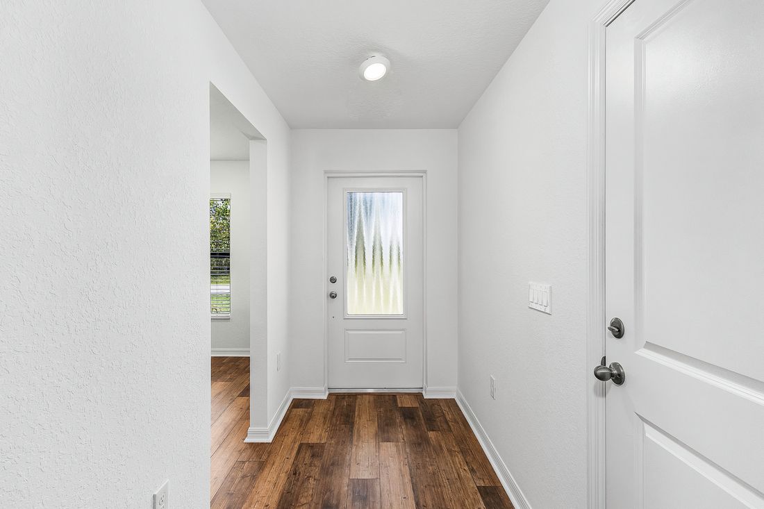 A beautiful long foyer