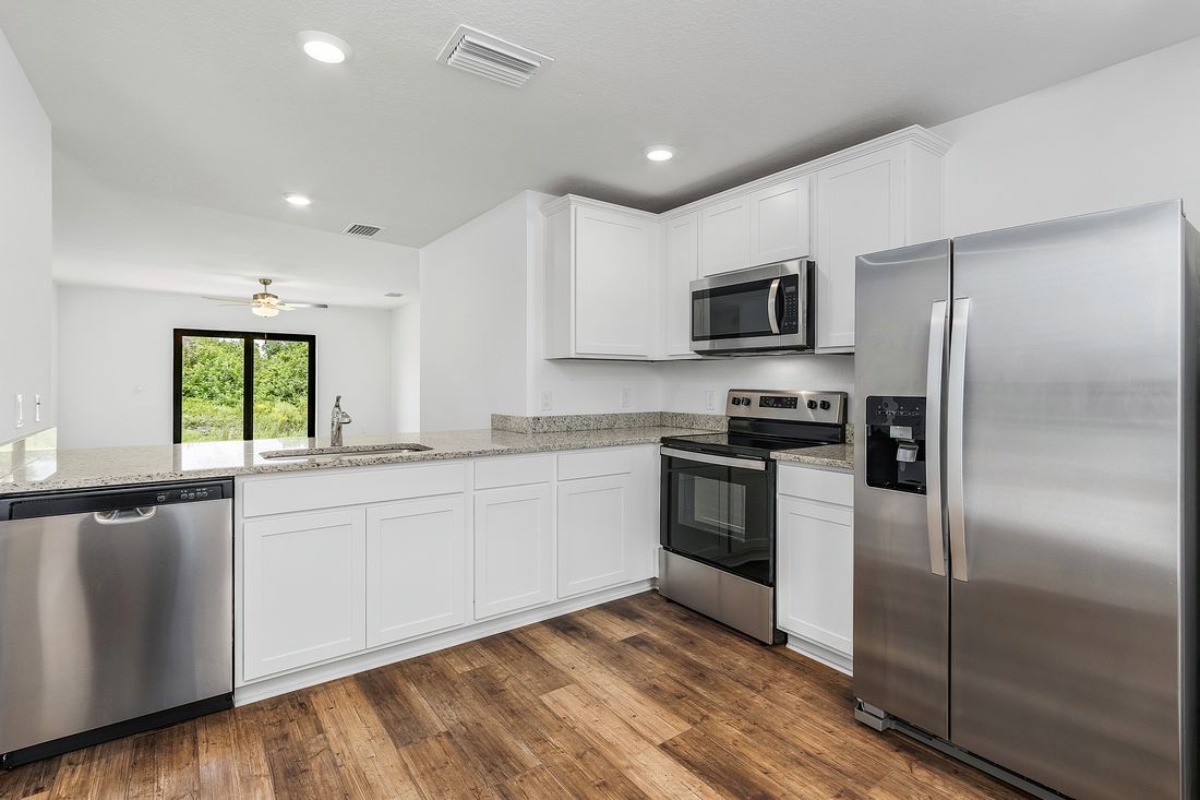 A beautiful kitchen with upgraded appliances 