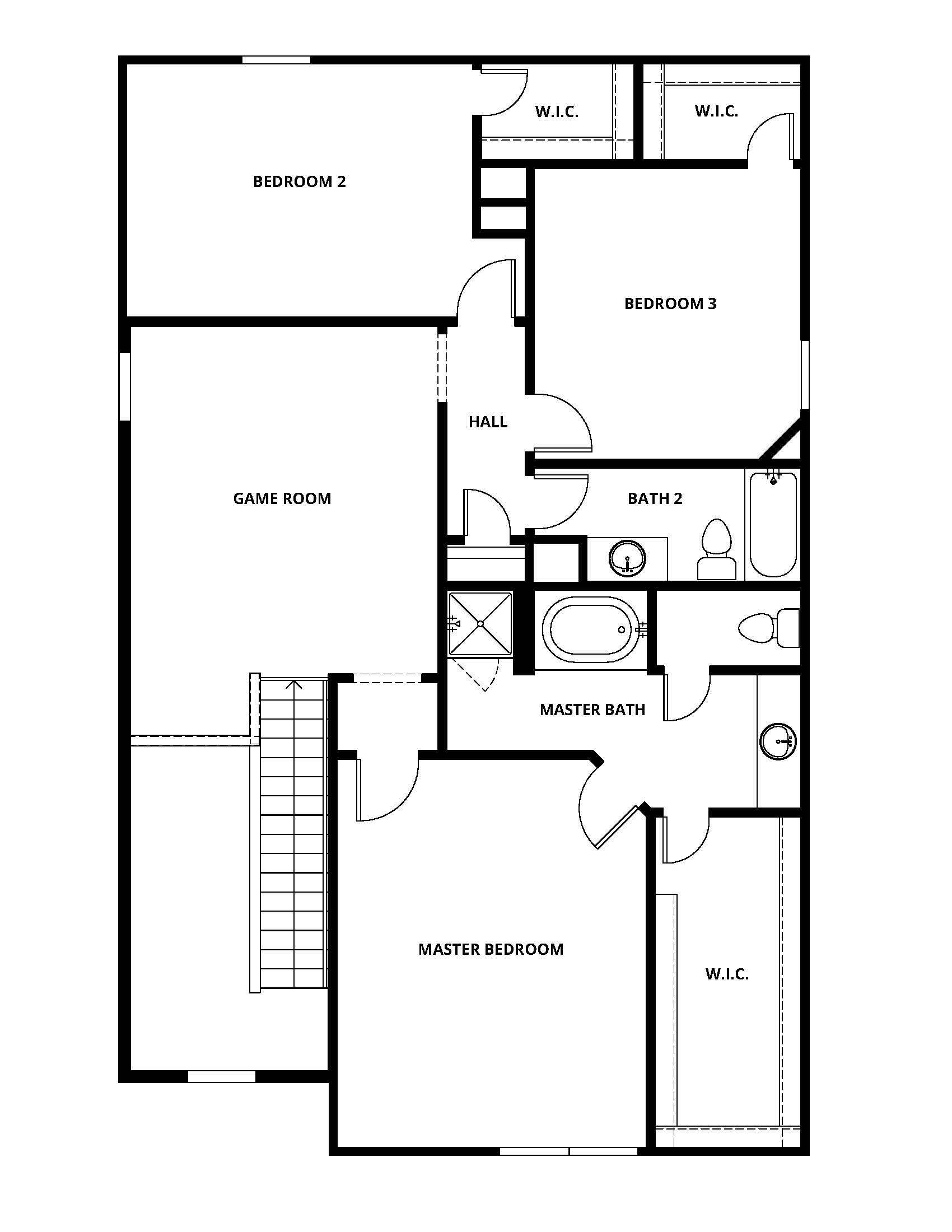 The second floor of the Rayburn is where you find all of the bedrooms and full bathrooms.