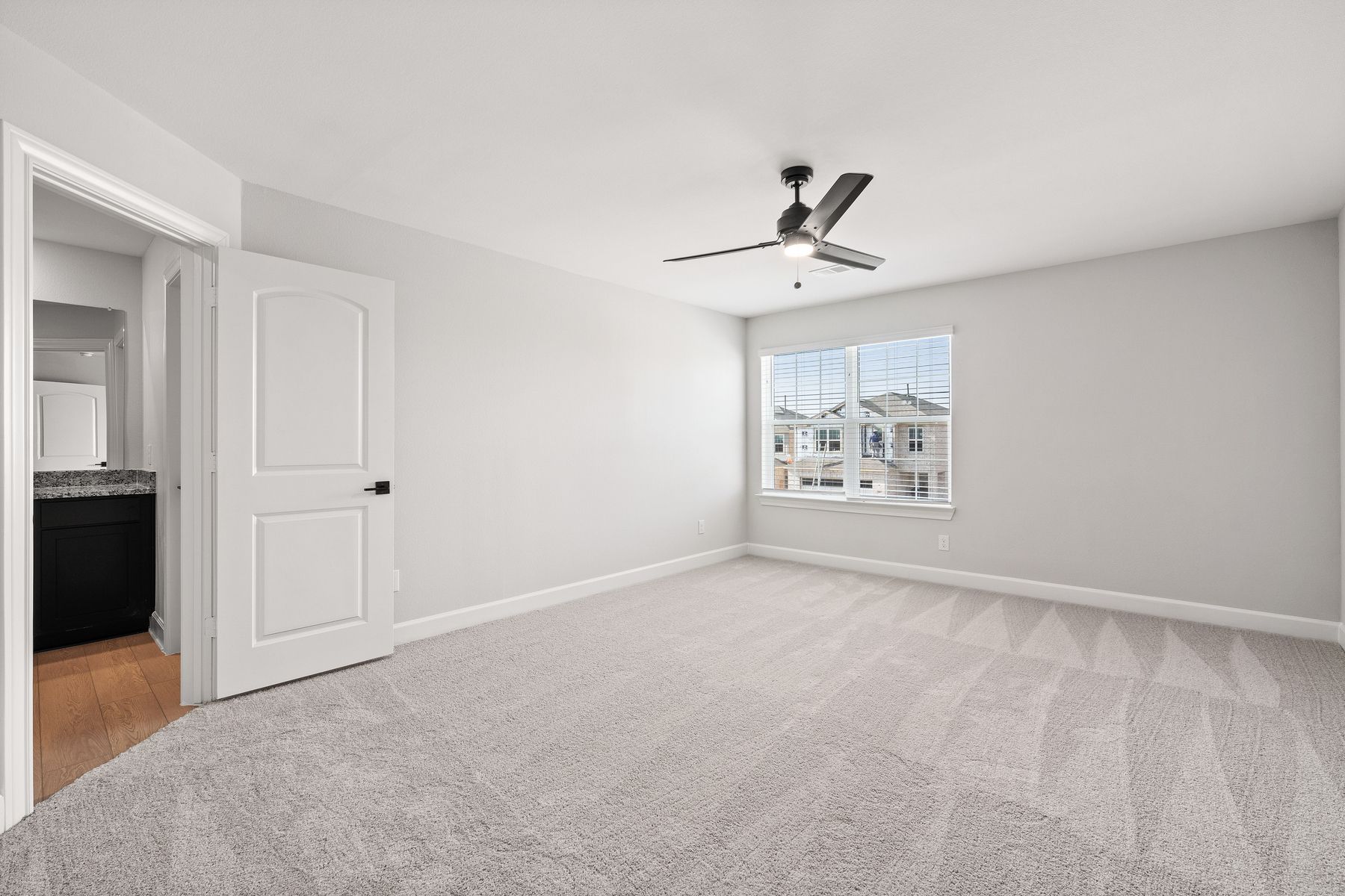 The master bedroom of the Rayburn is spacious.