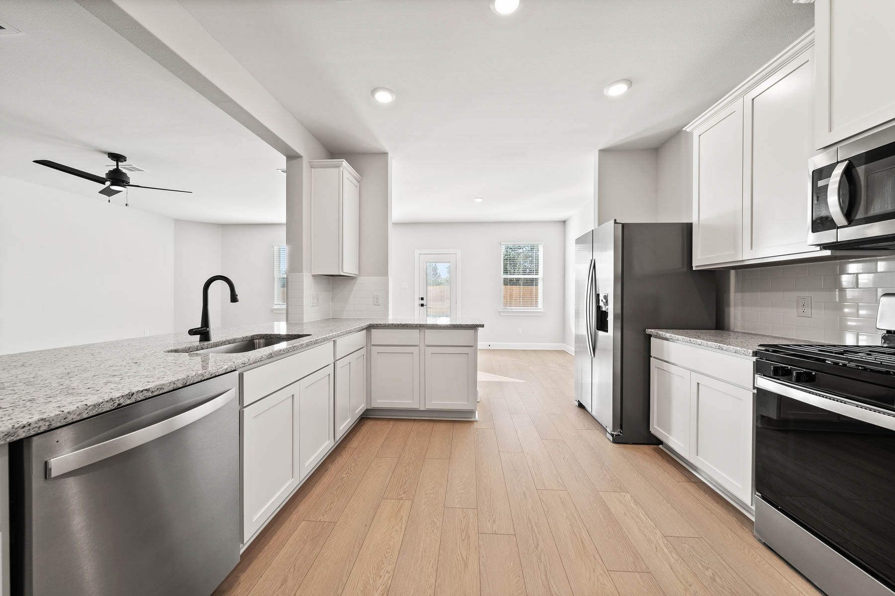 The kitchen of the Yaupon has energy-efficient appliances.