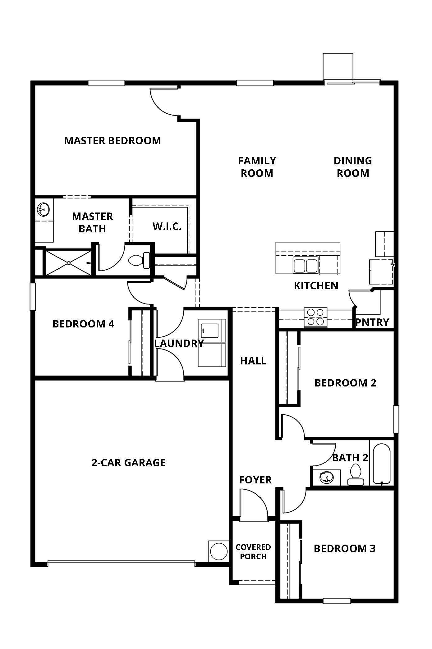 The Eureka has a chef ready kitchen and spacious family room.