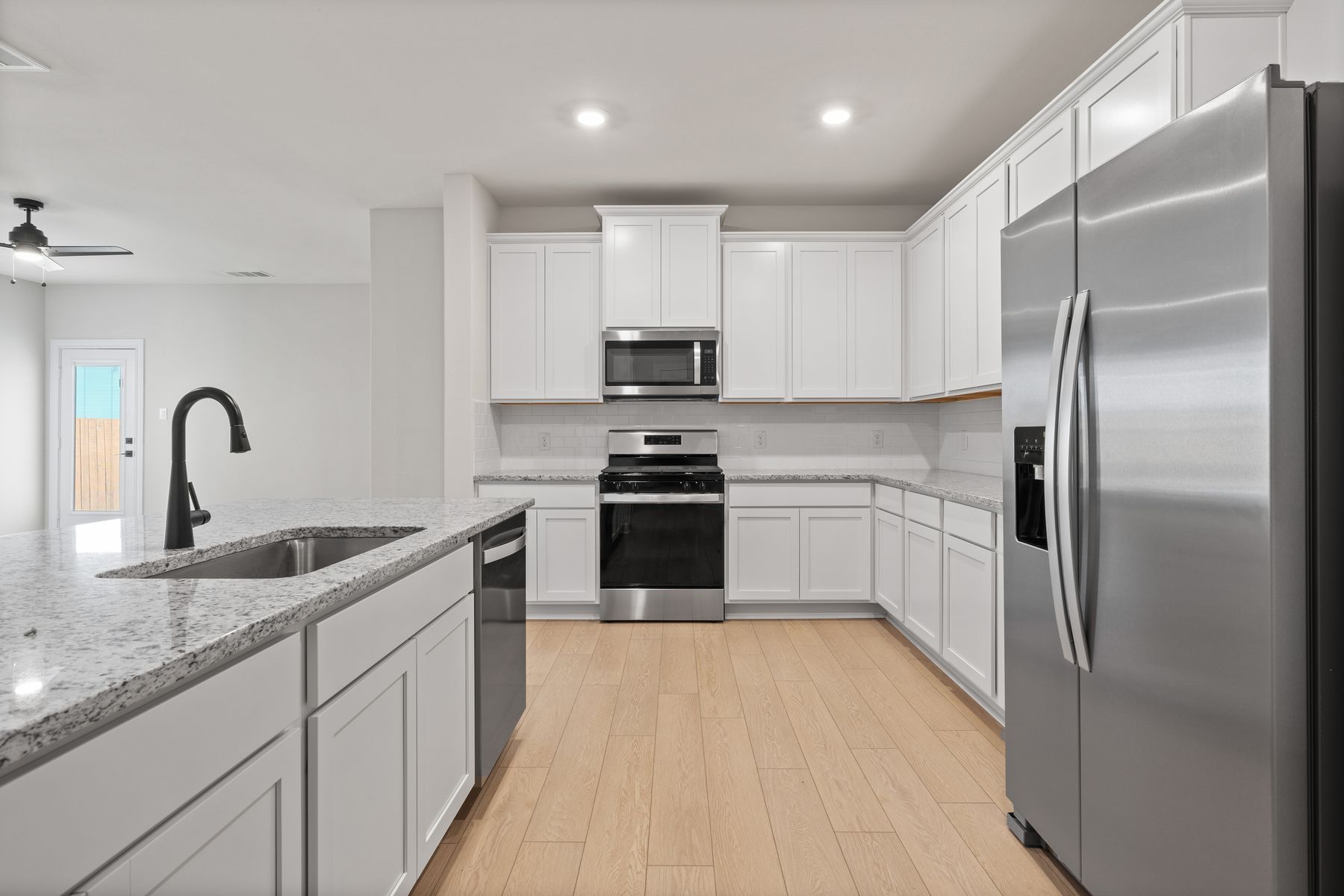 The kitchen of the Willow has energy-efficient appliances.