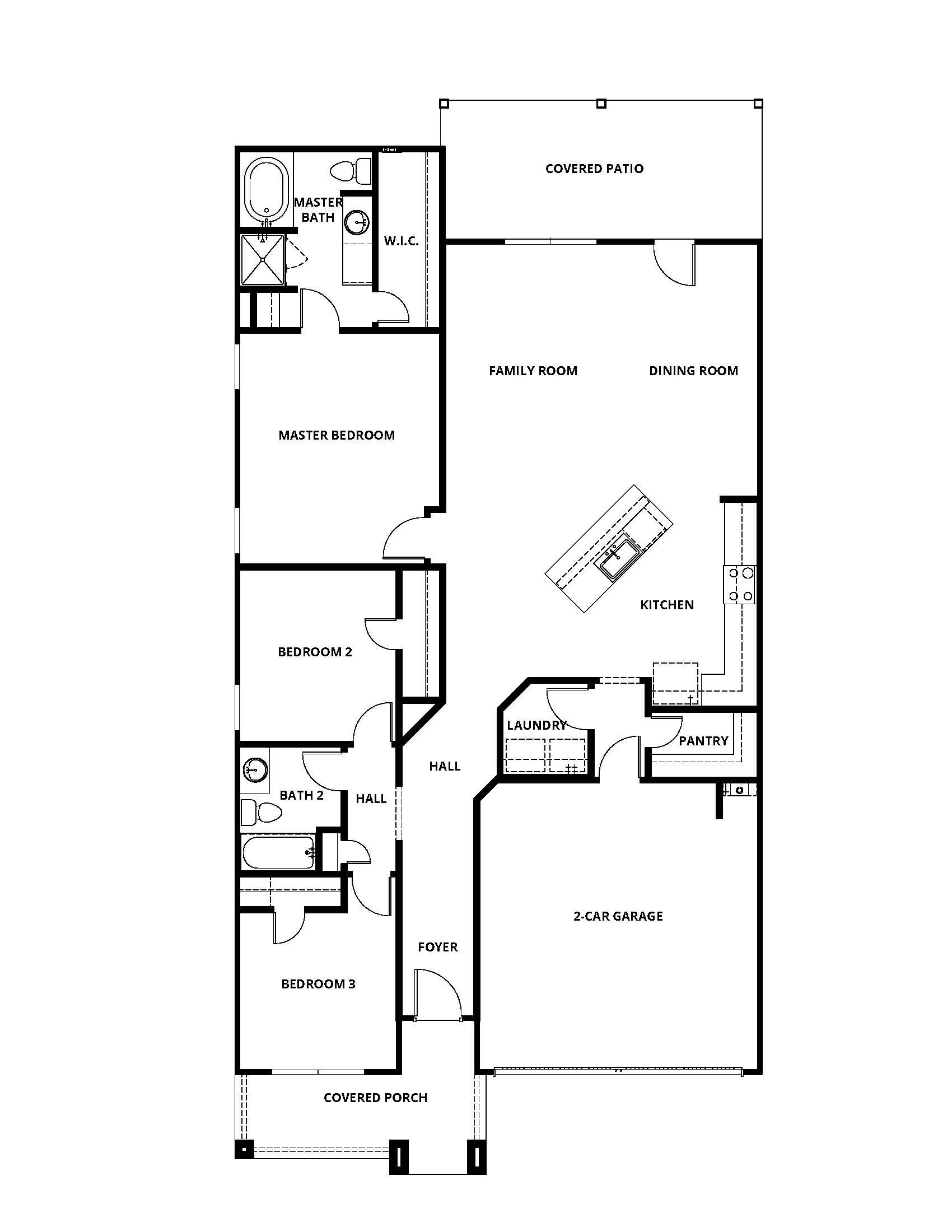 The Pintail is a single story plan with a chef ready kitchen and spacious family room!