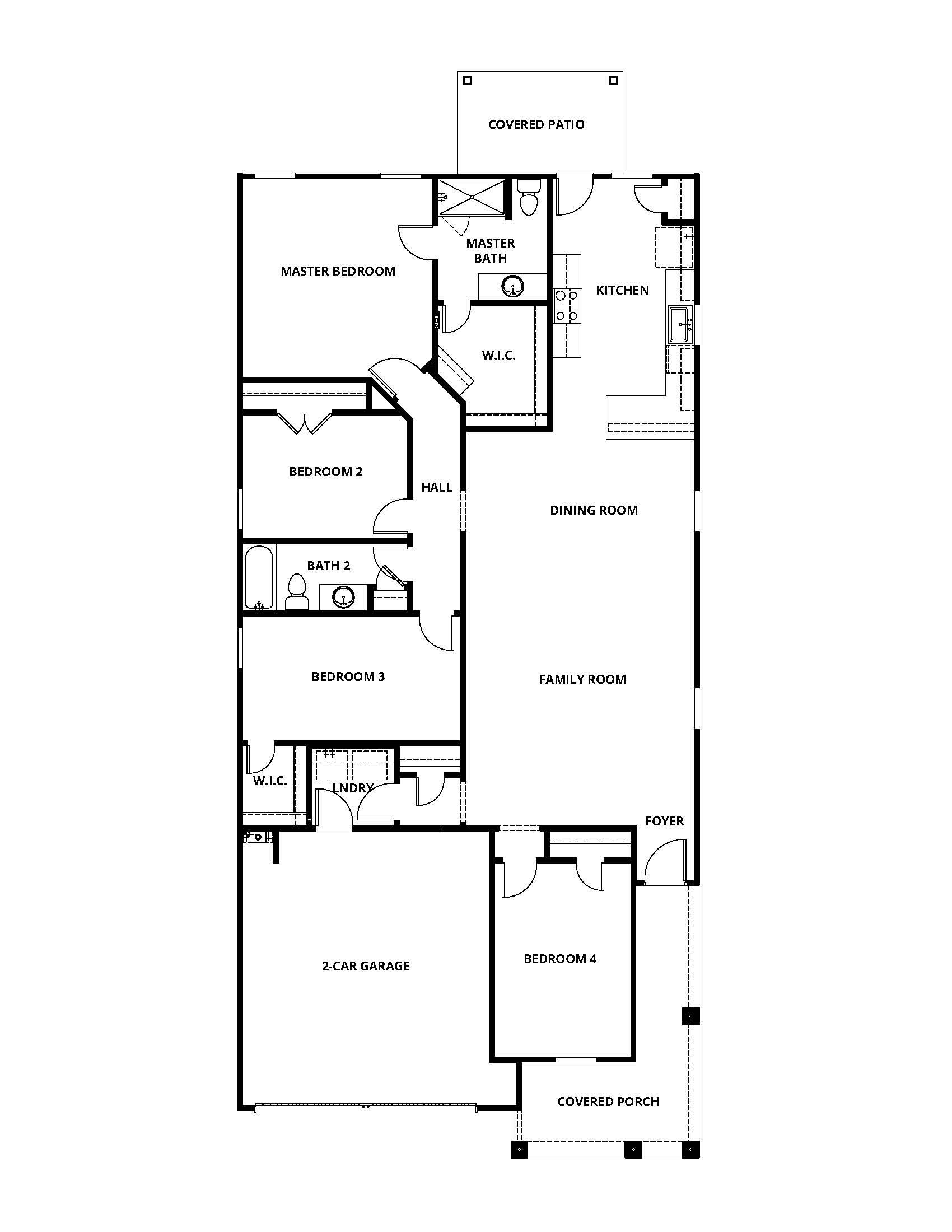 The Robin is a single story plan with a chef ready kitchen and spacious family room!