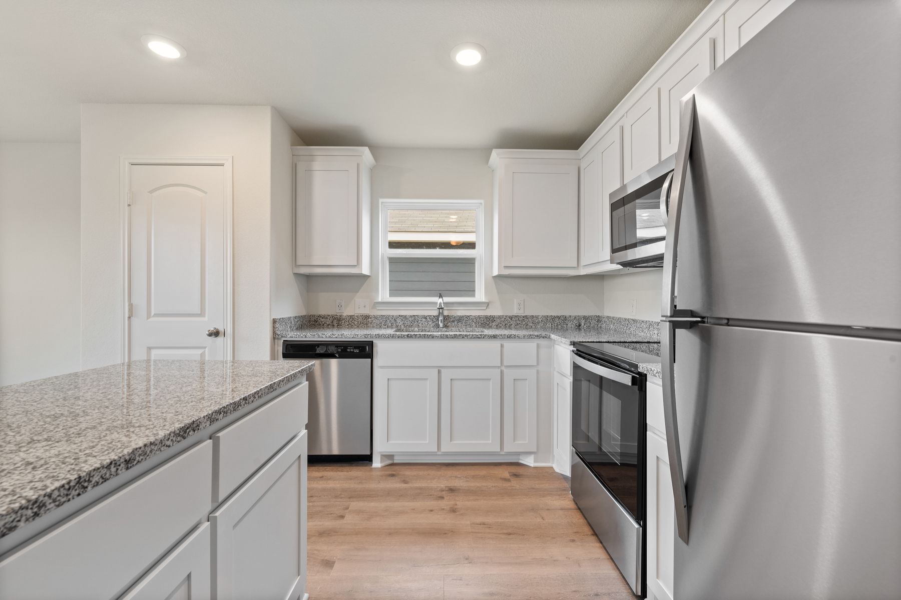 The kitchen of the Blanco has energy-efficient appliances.
