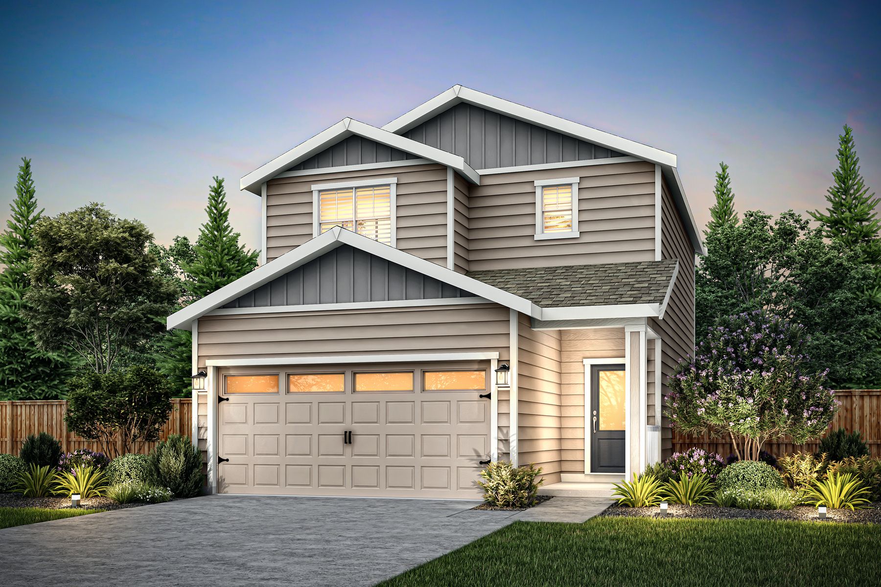 This two story home has siding.