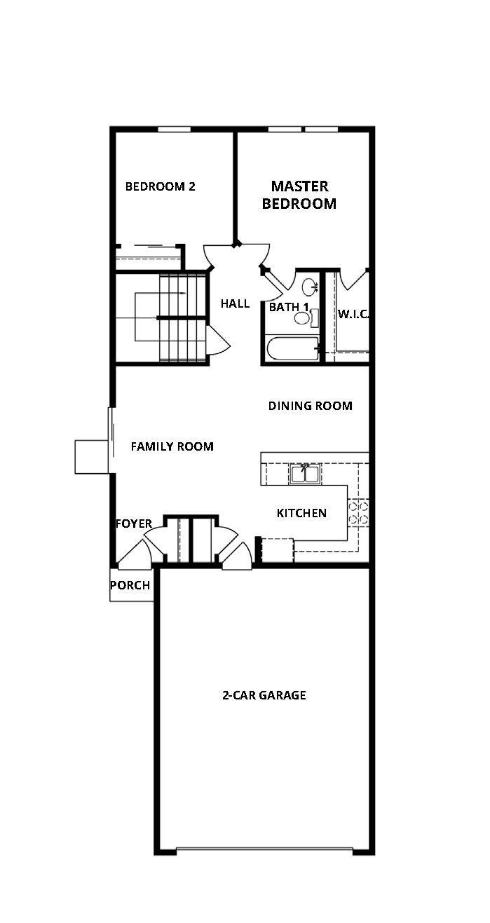  The Cedar has 2 bedrooms, 1 bathroom, a chef ready kitchen and spacious family room.