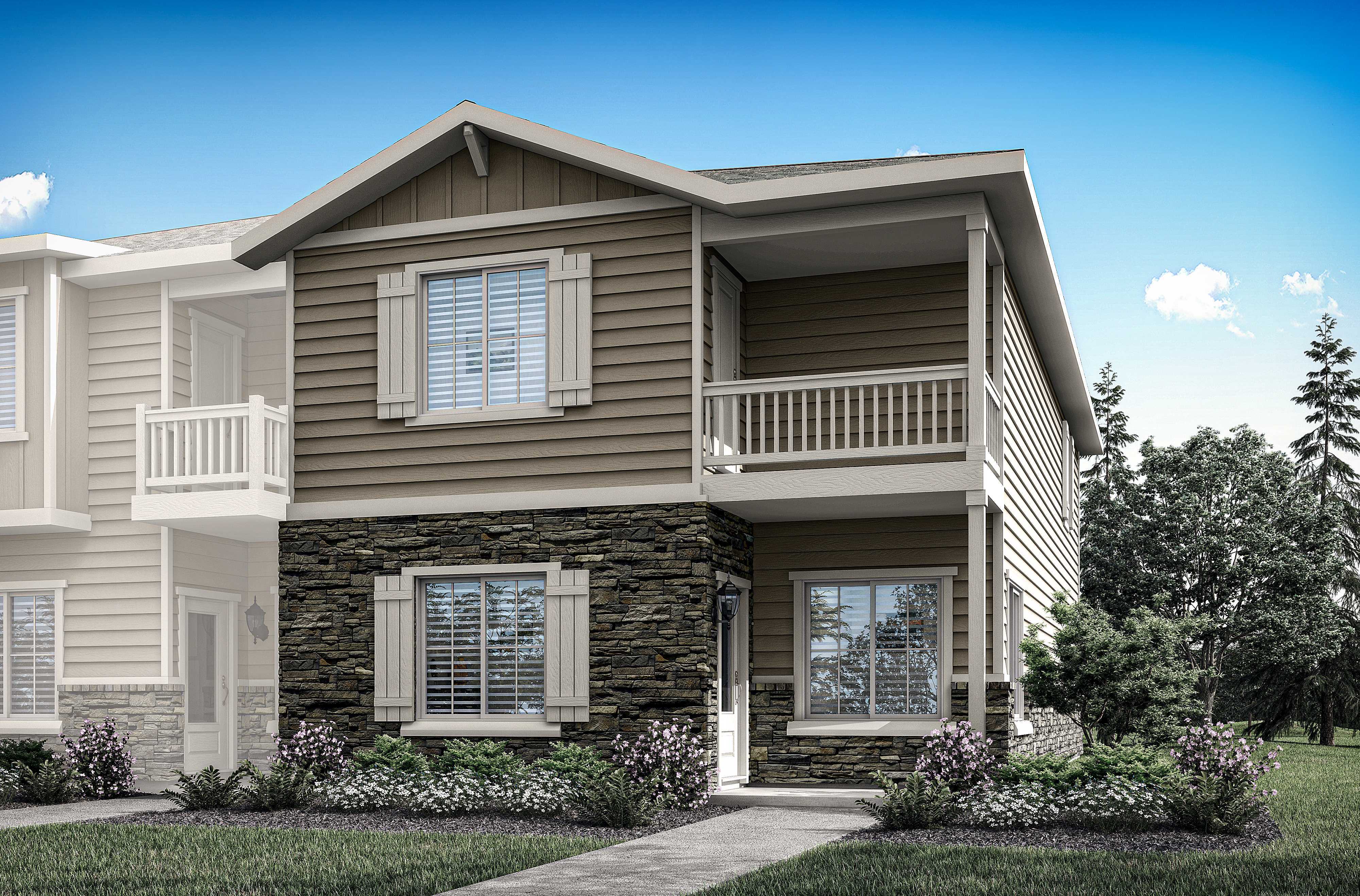 The Monarch is a beautiful two-story townhome.