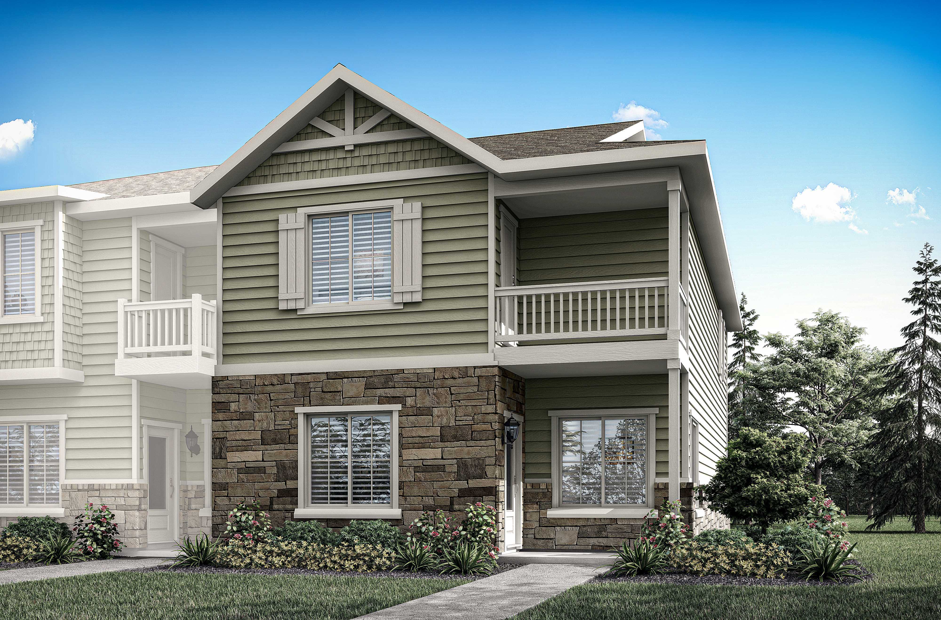 The Monarch is a beautiful two-story townhome.