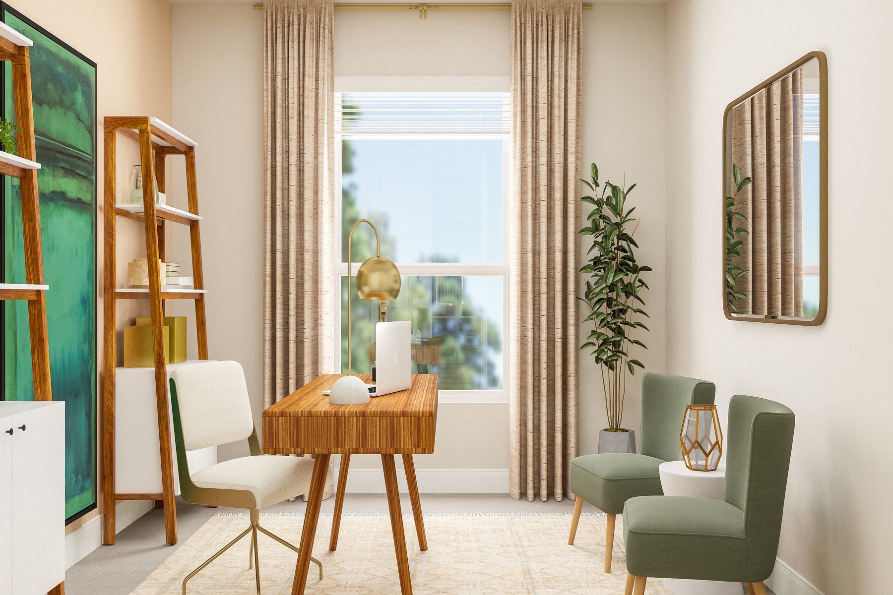 The flex room of the Stratton is a great space for an at-home office.