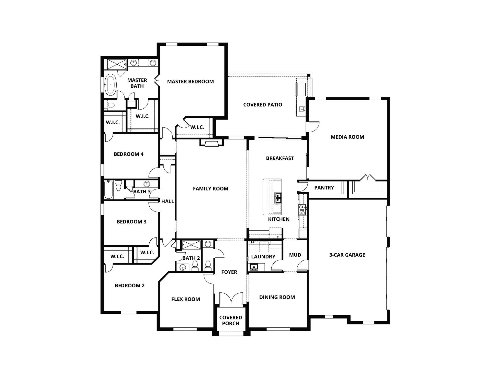 The Stratton is a wonderful open-concept layout.