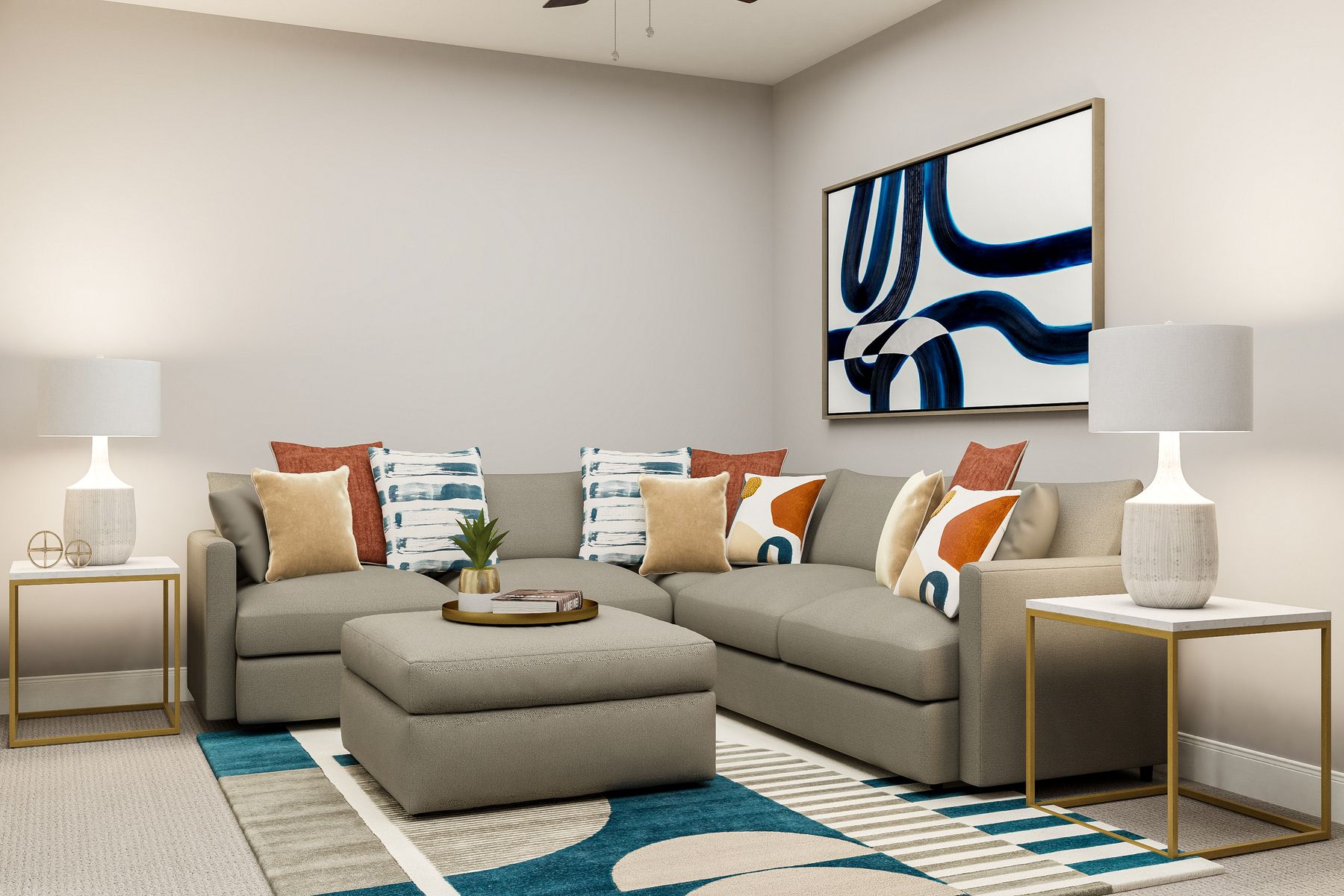 The upstairs loft is a great space for a media room or a game room.