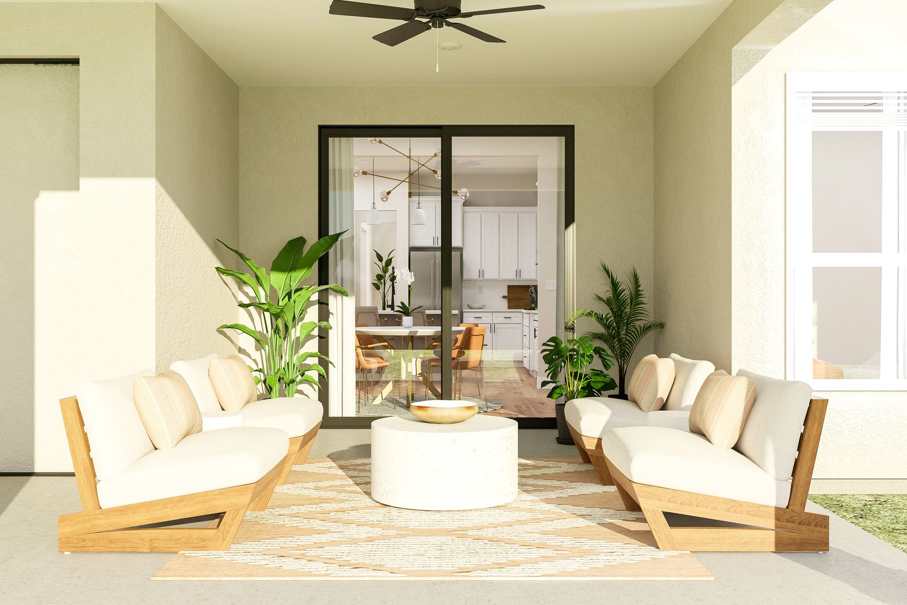 The Timberline provides a spacious back patio, perfect for entertaining! 