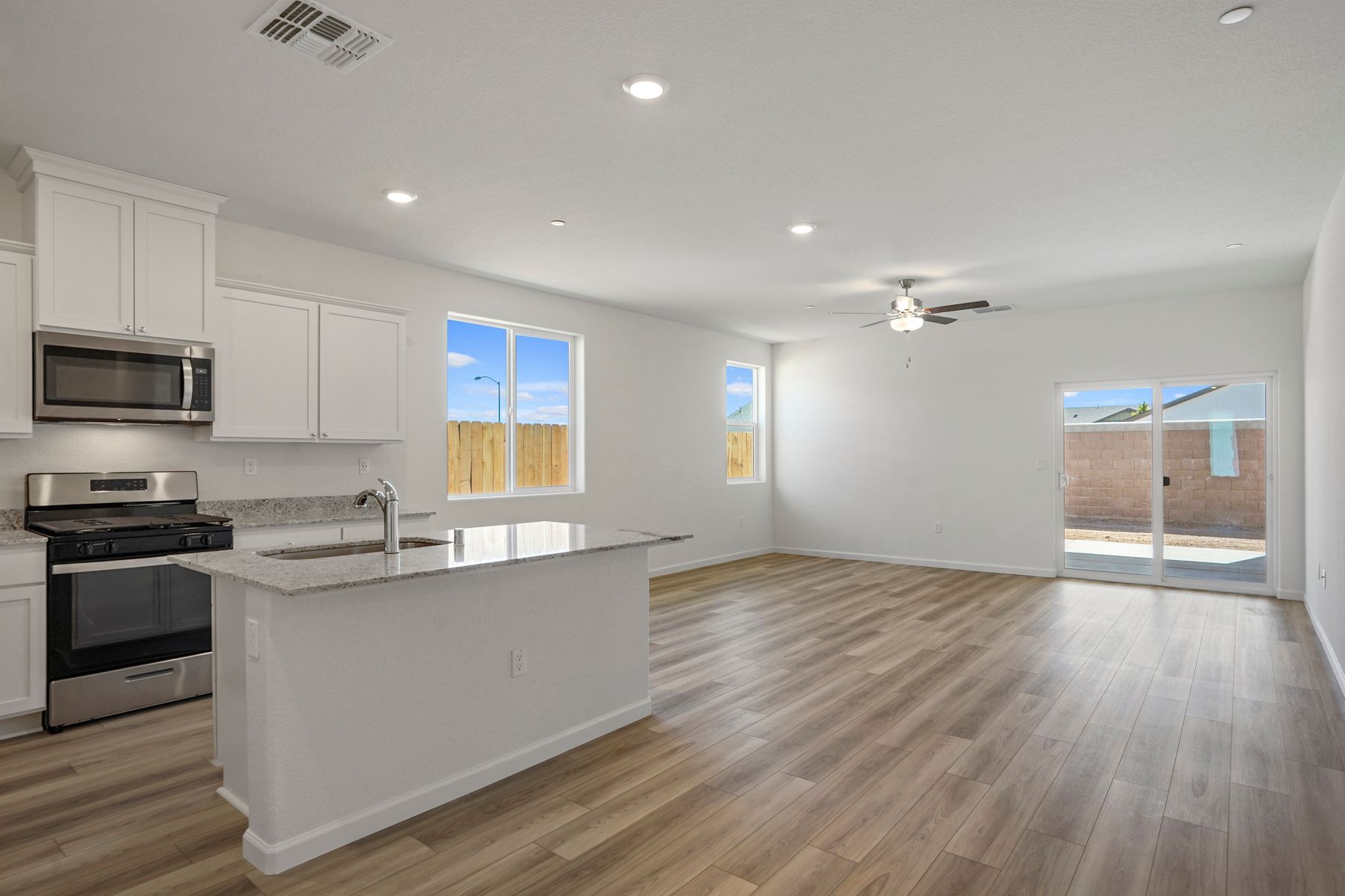 The open floor plan of the family room and kitchen make this the best room for family and friends to enjoy. 