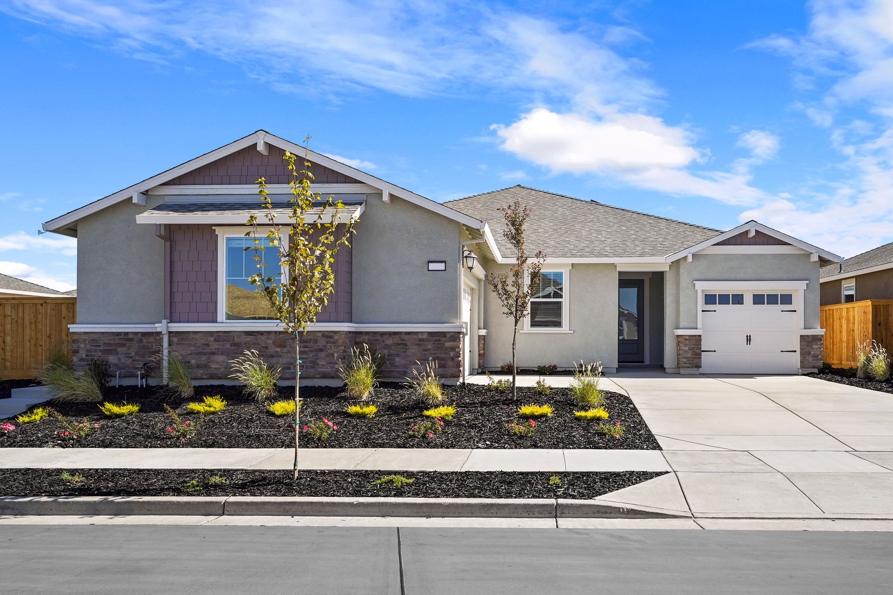 This home has a beautiful exterior with brick detailing