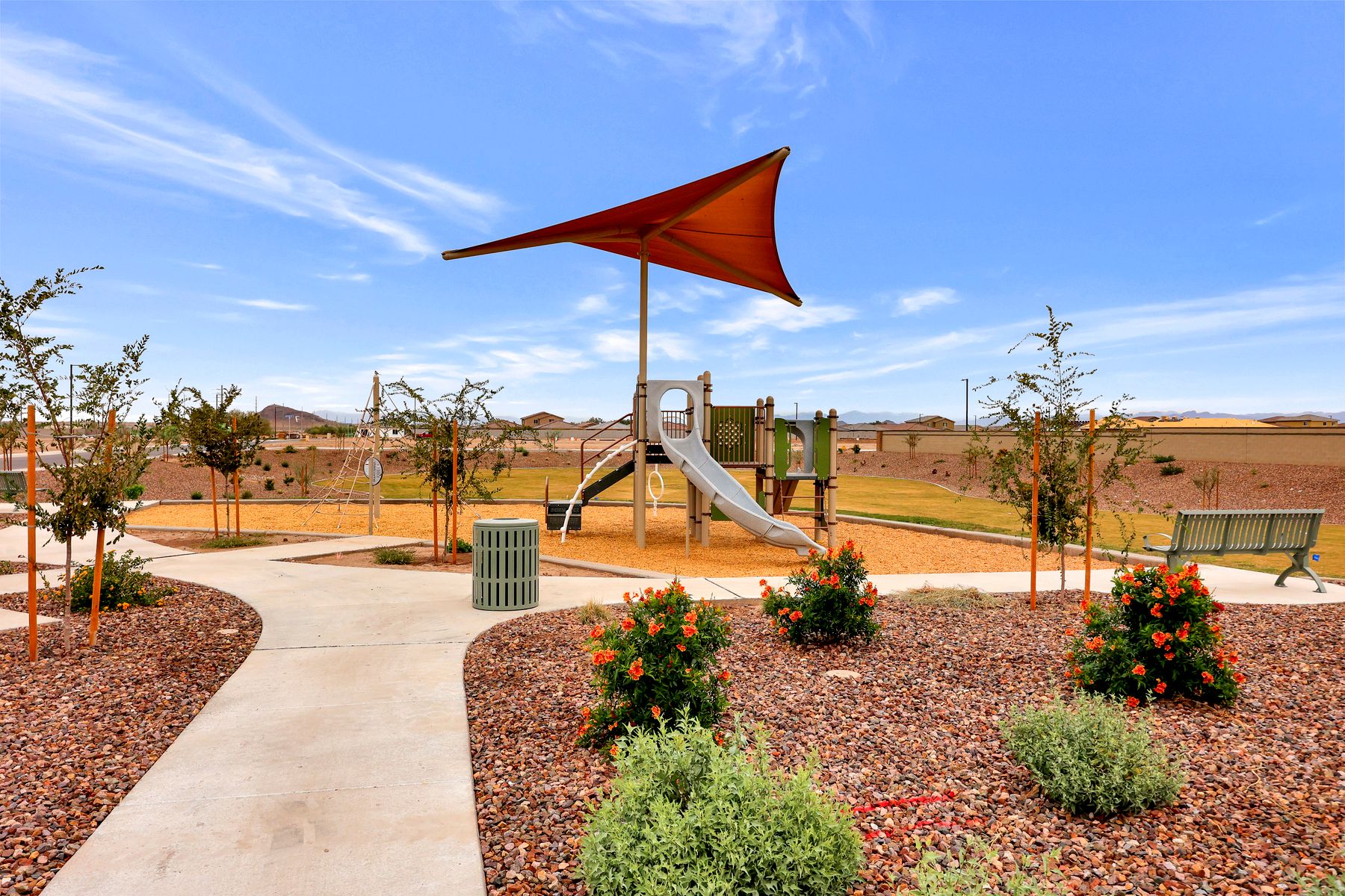 This park offers a shaded playground.