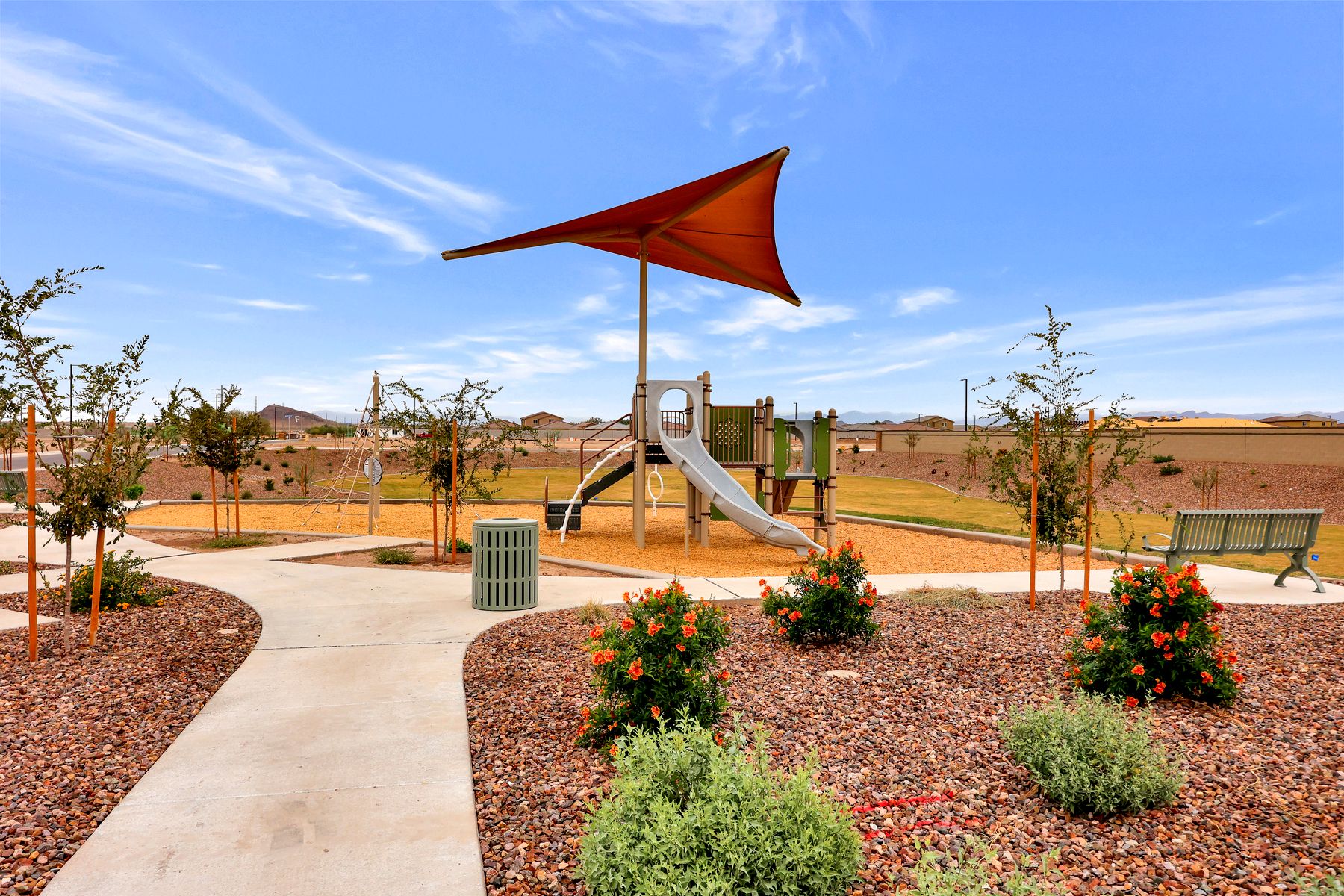 This park offers a shaded playground.