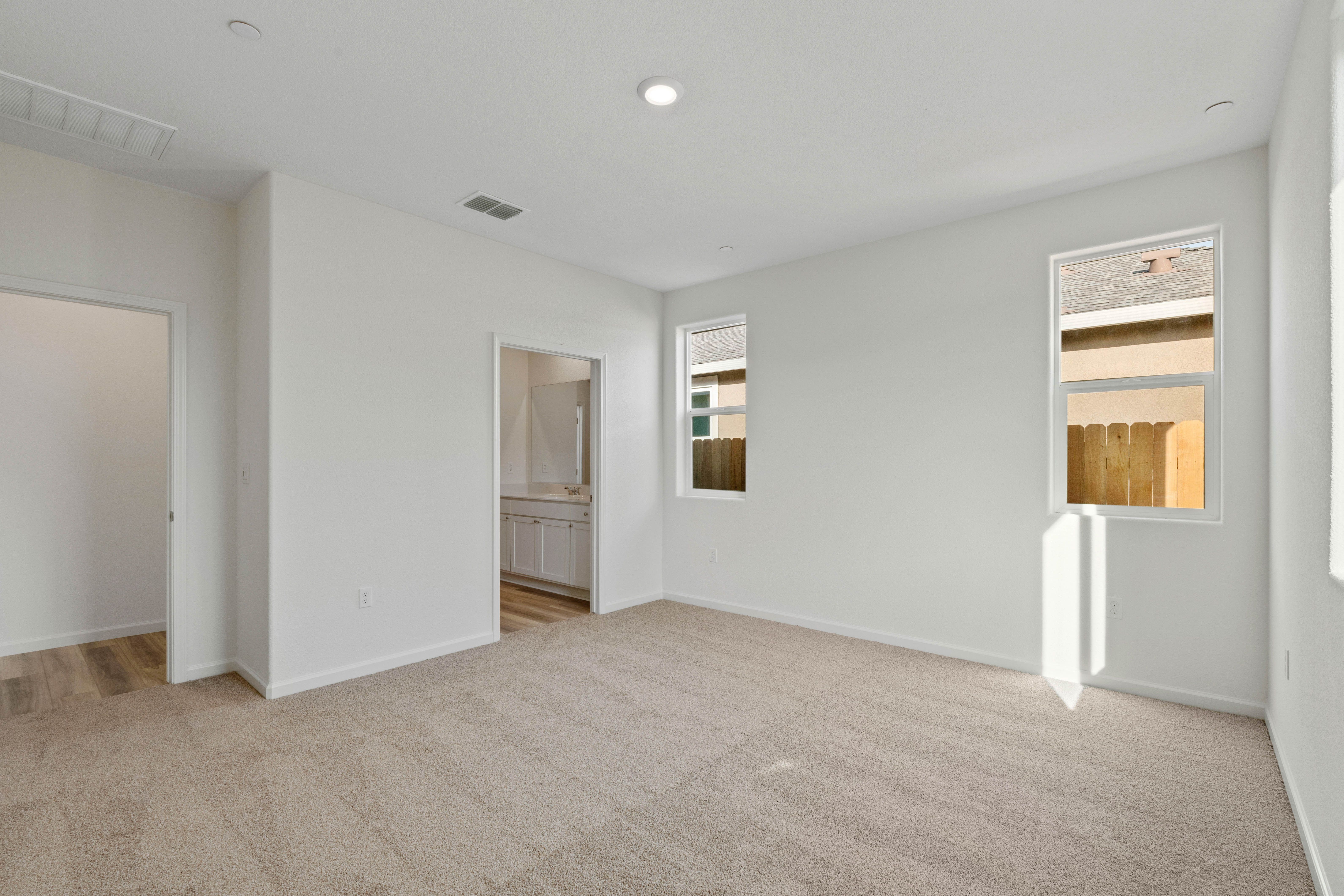 The master suite has a private master bath and large walk-in closet!