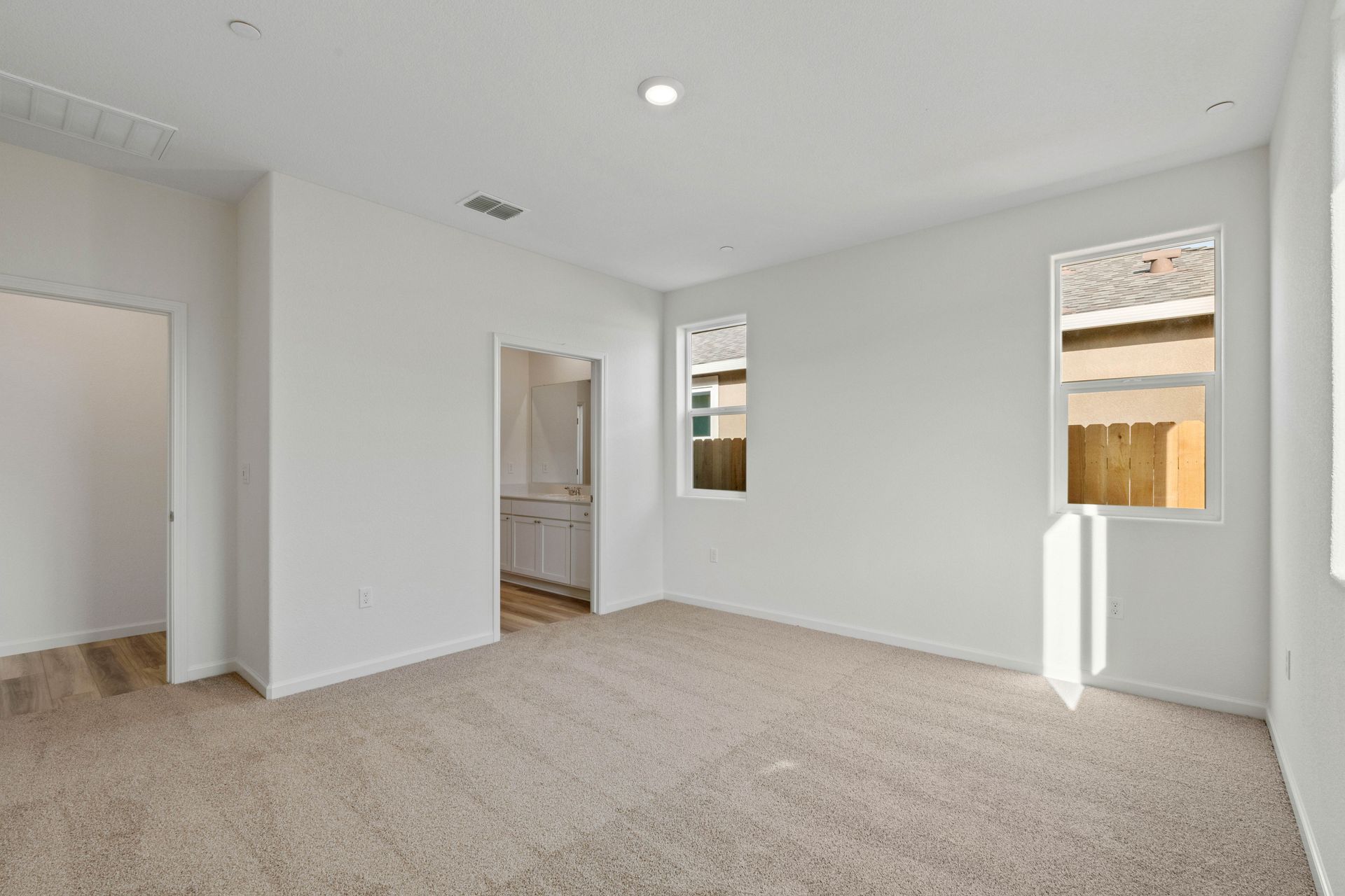 The master suite has a private master bath and large walk-in closet!