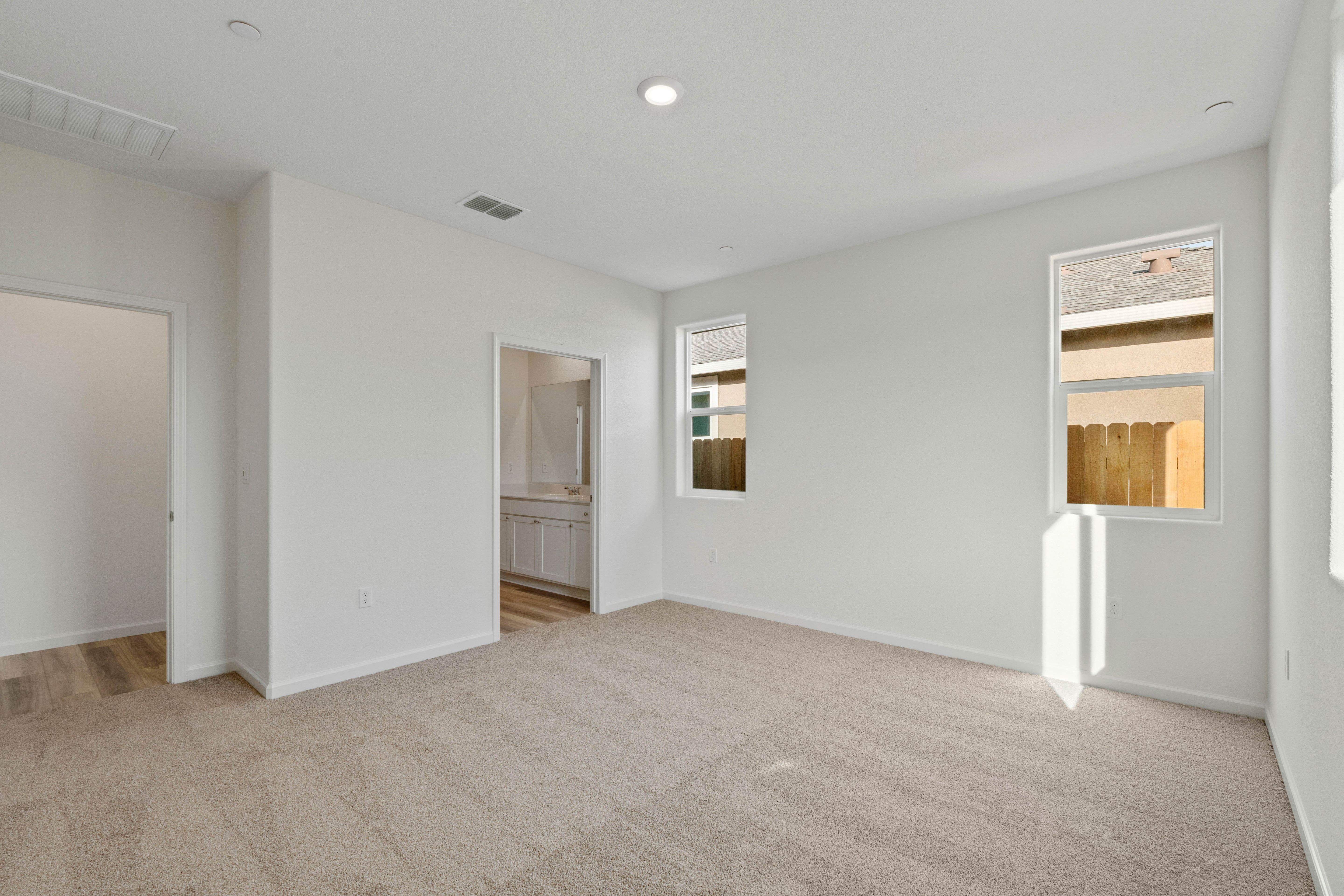 The master suite has a private master bath and large walk-in closet!