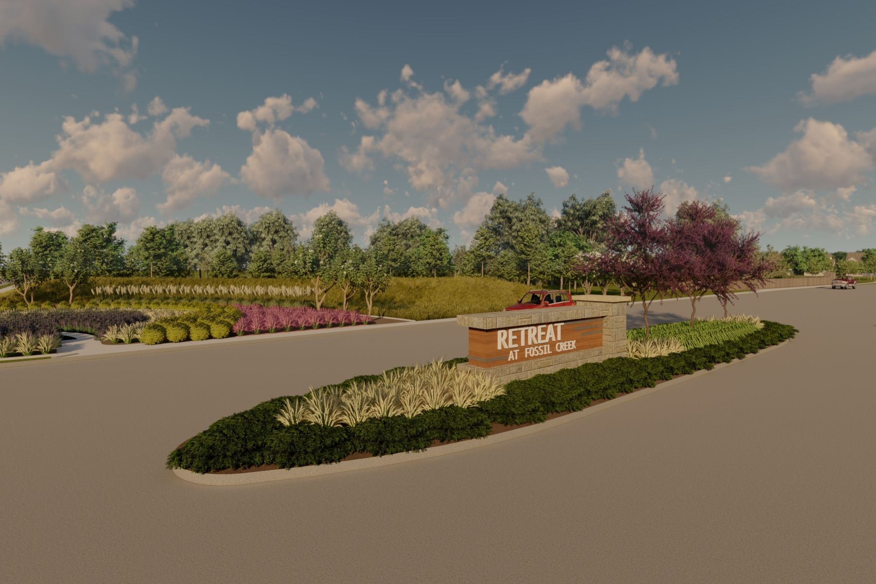 Rendering of the monumnt at Retreat at Fossil Creek