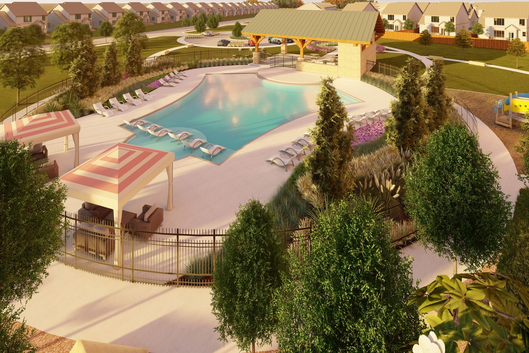 Rendering of the pool at Retreat at Fossil Creek.