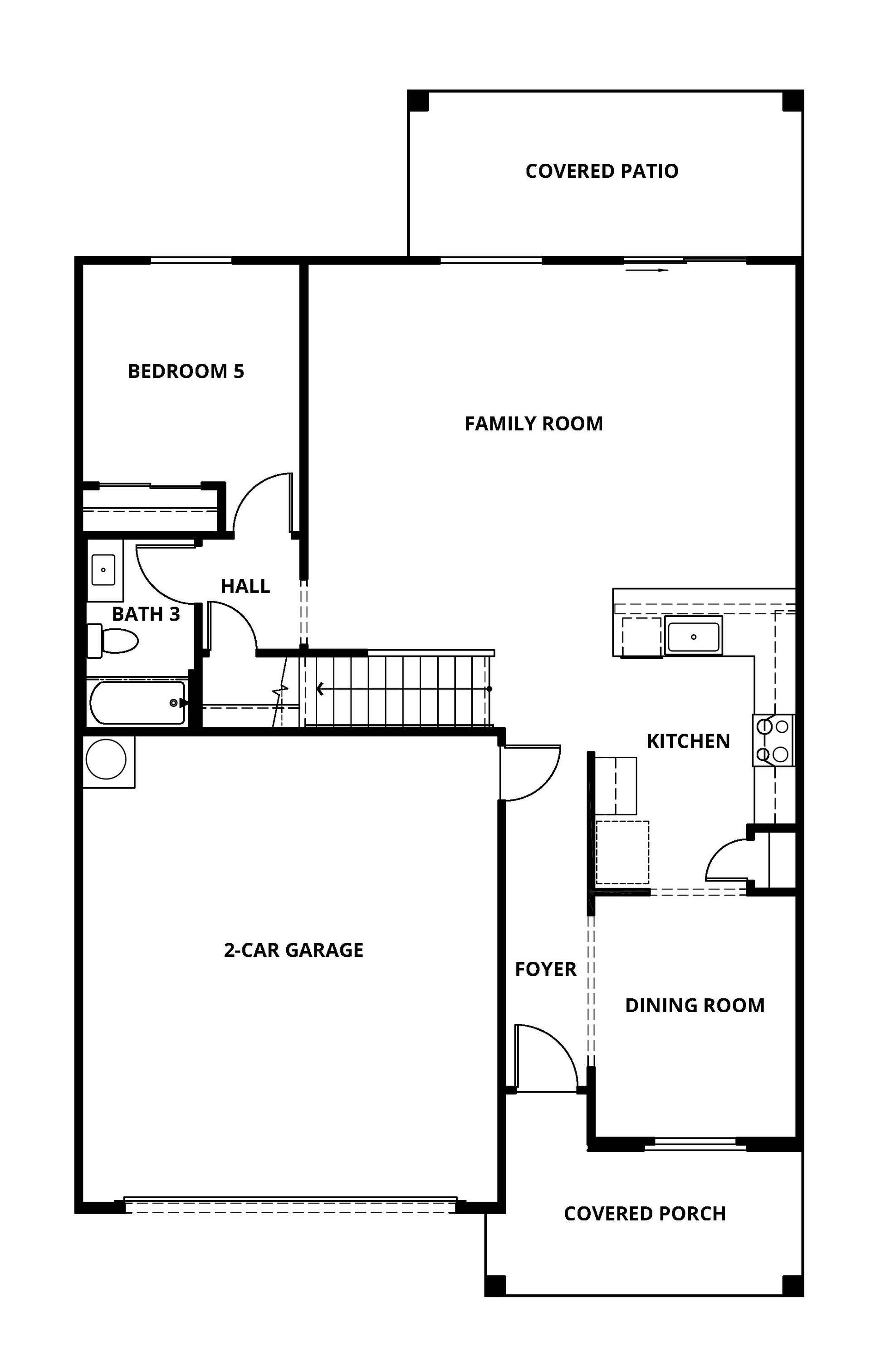 The first floor of the Victoria has the chef ready kitchen and spacious family room.
