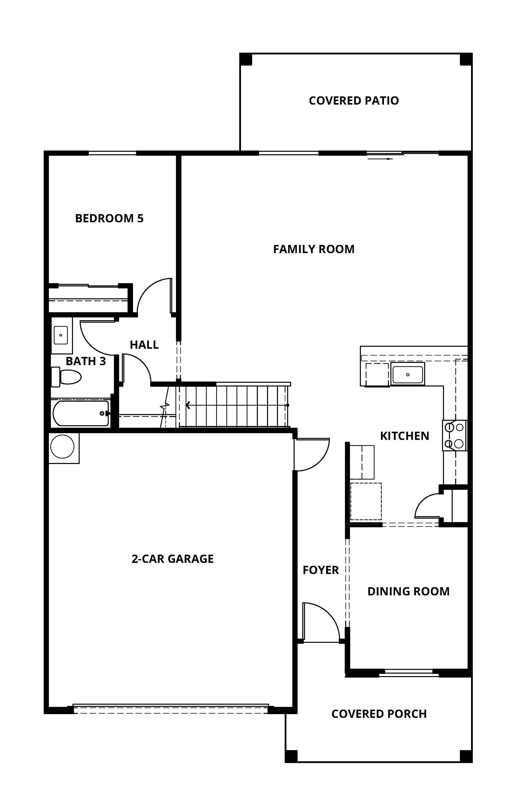 The first floor of the Victoria has the chef ready kitchen and spacious family room.