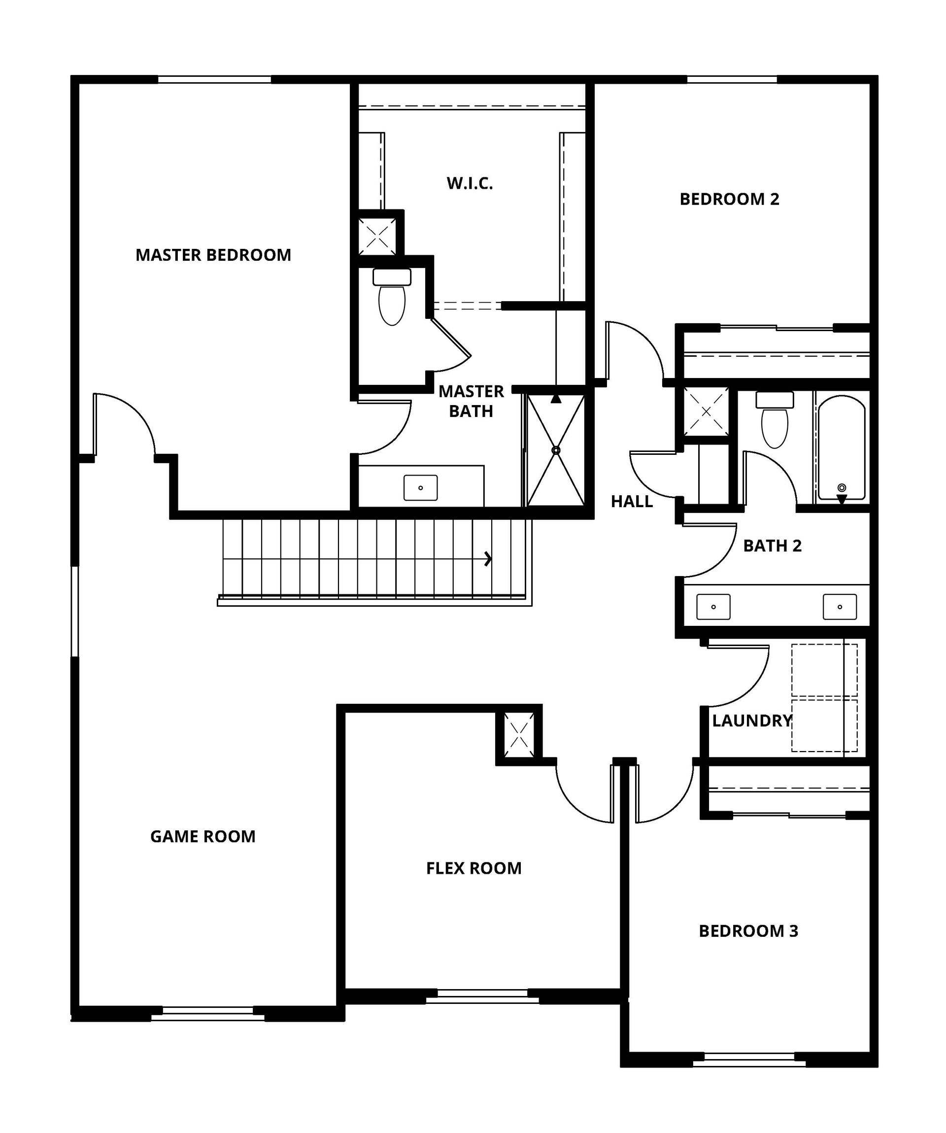 The second floor of the Victoria has the bedrooms.