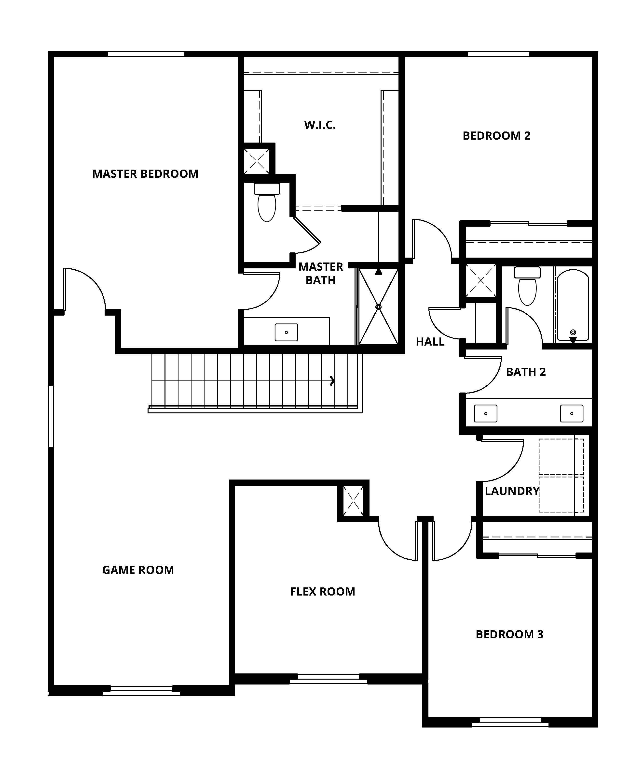 The second floor of the Victoria has the bedrooms.