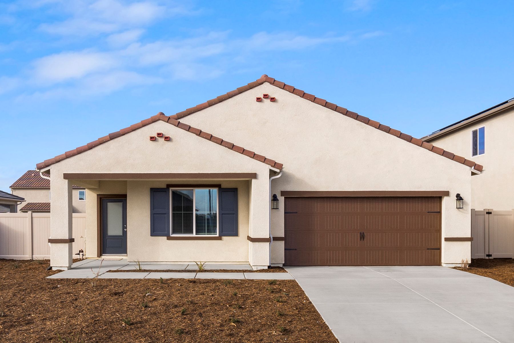 The Laguna is a beautiful single story home with stucco.