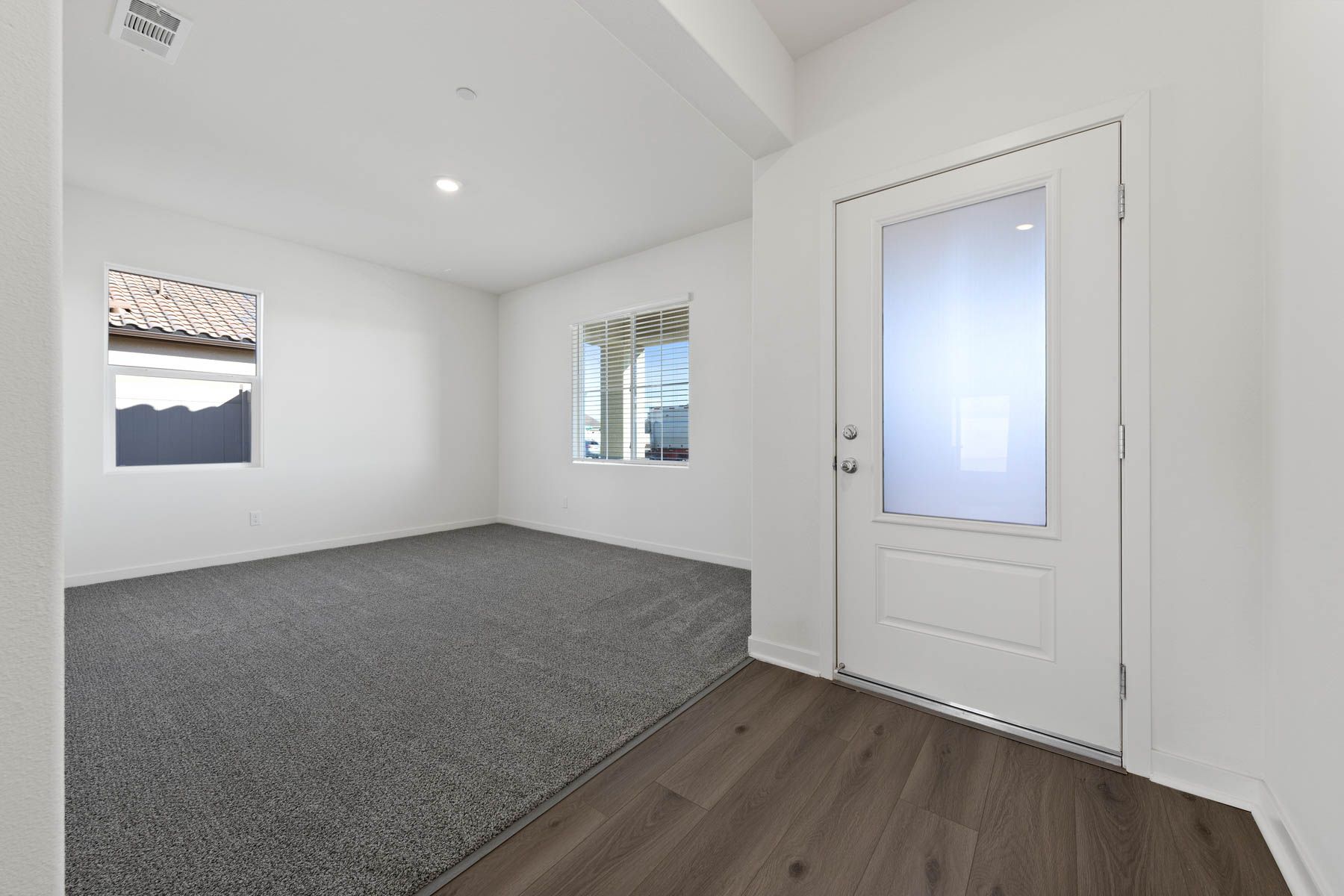 The dining room is off of the foyer.