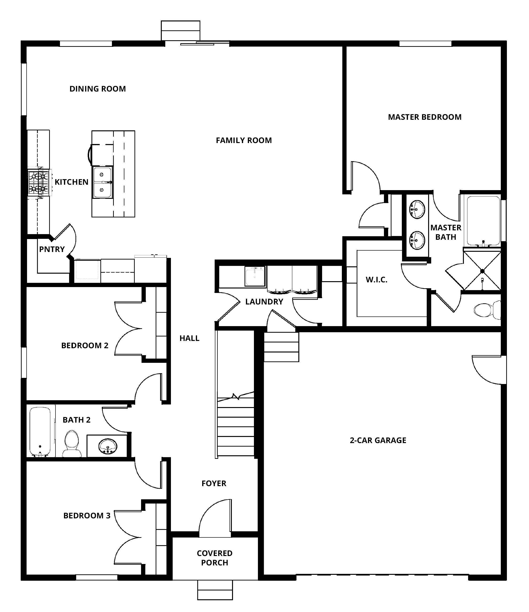 The Antelope floor plan is a wonderful open-concept layout. 