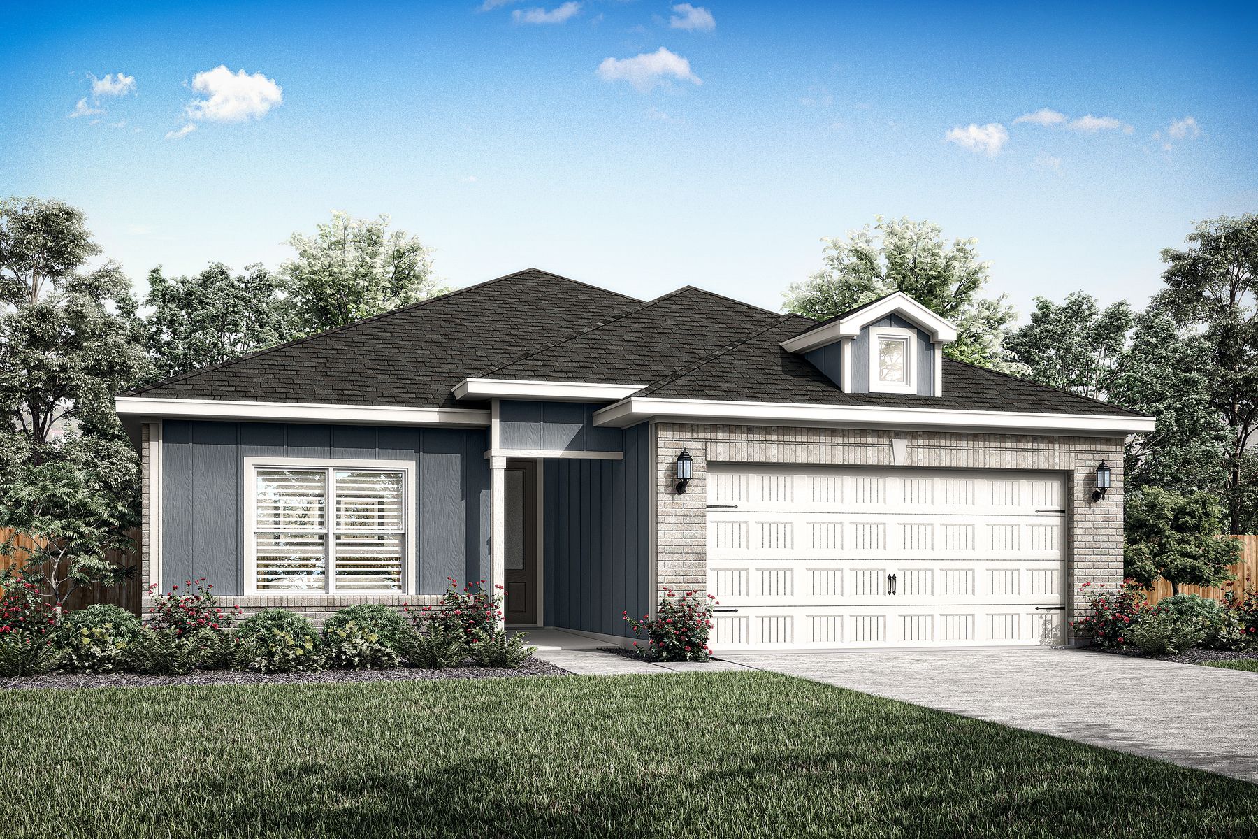 Rendering of the beautiful one-story Rio Grande floor plan.