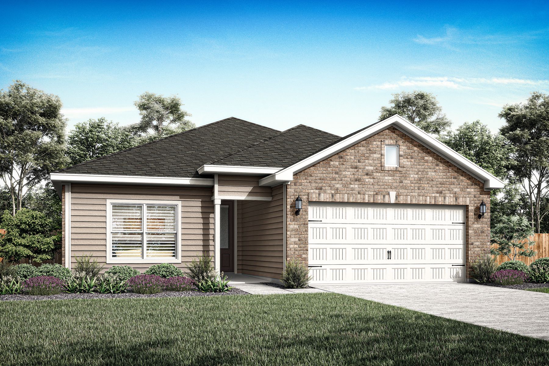 Rendering of the beautiful one-story Rio Grande floor plan.