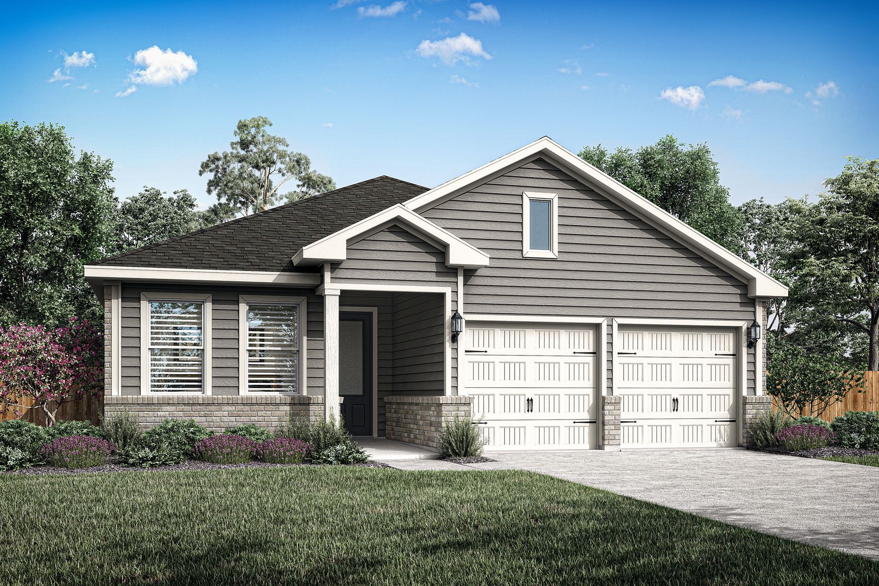 Rendering of the beautiful one-story Blanco floor plan.