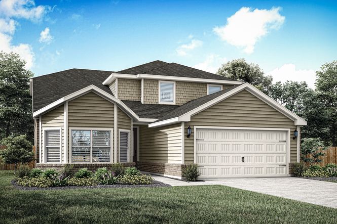 Rendeirng of the beautiful, two-story Cypress floor plan.