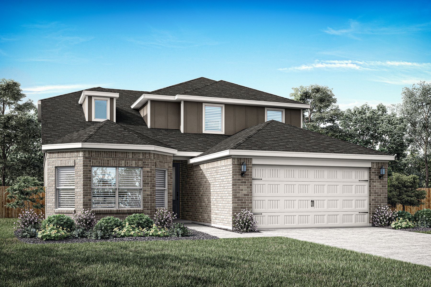 Rendeirng of the beautiful, two-story Cypress floor plan.