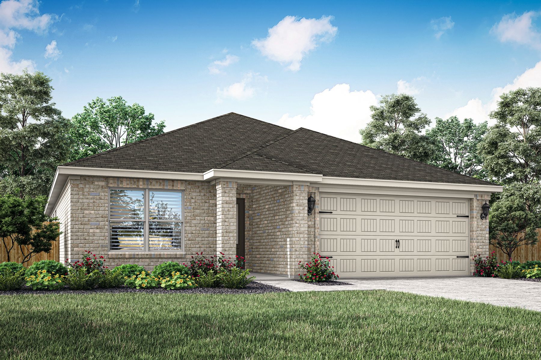 Rendering of the one-story Blanco floor plan.