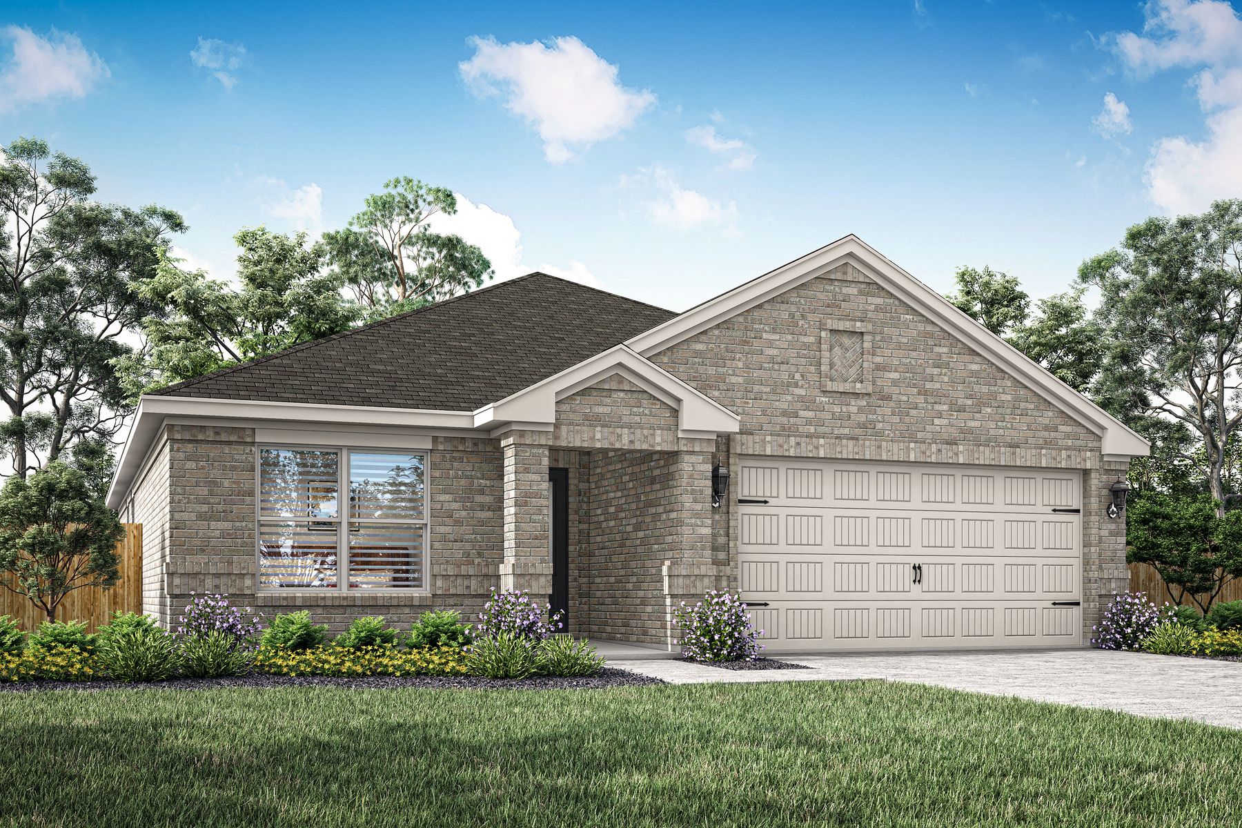 Rendering of the one-story Blanco floor plan.
