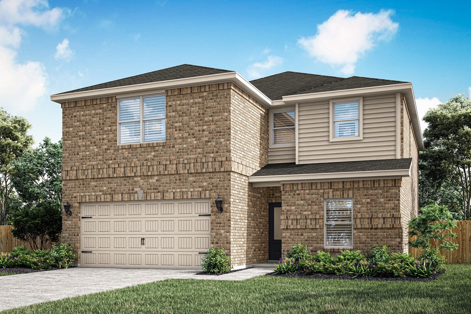 Rendering of the two-story Driftwood floor plan.